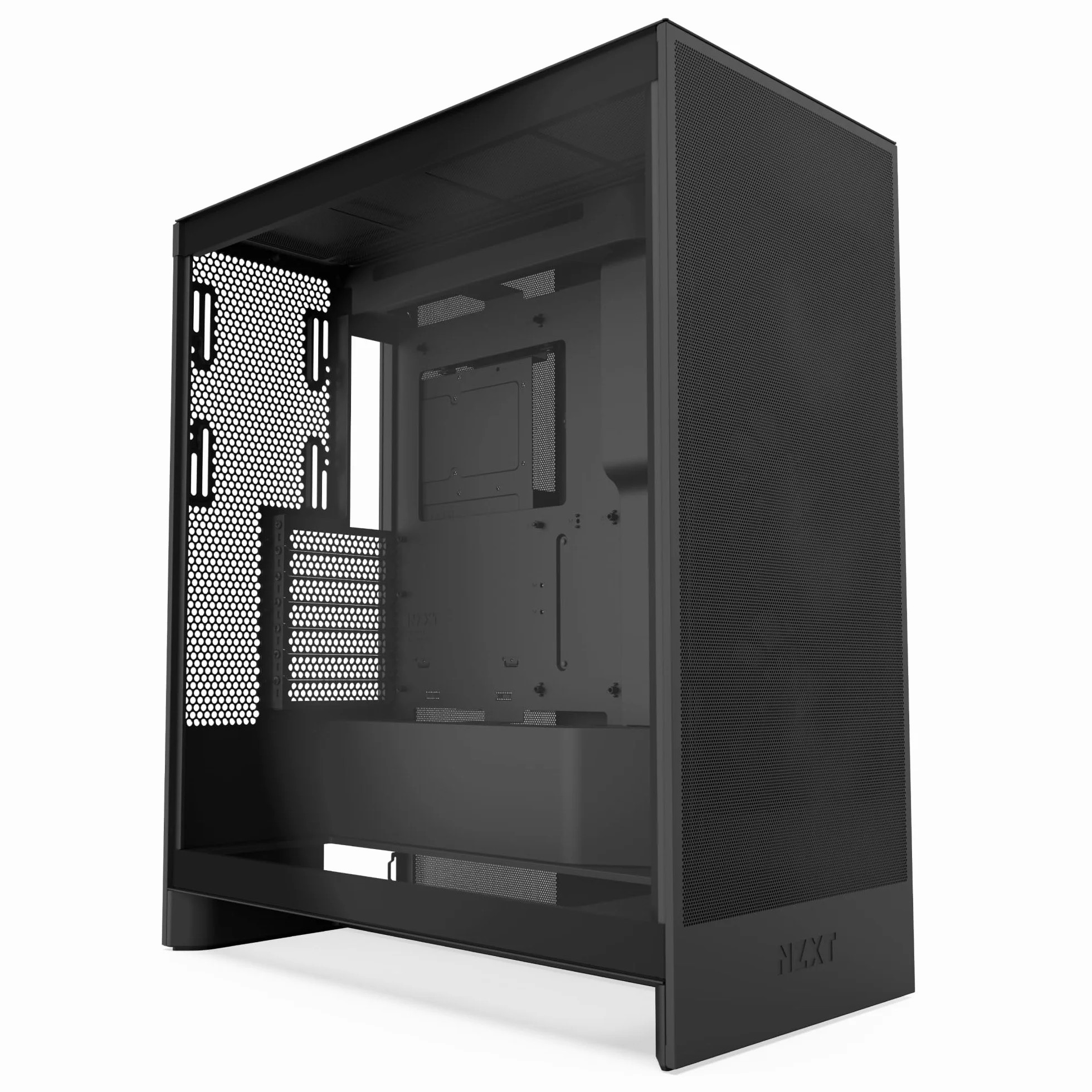 NZXT H7 Flow | Obudowa ATX Mid-Tower z przepływem powietrza | Obsługuje 3 wentylatory 120 mm na dole do bezpośredniego chłodzenia GPU | Zawiera 3 wentylatory 120 mm z przodu | Czarny
