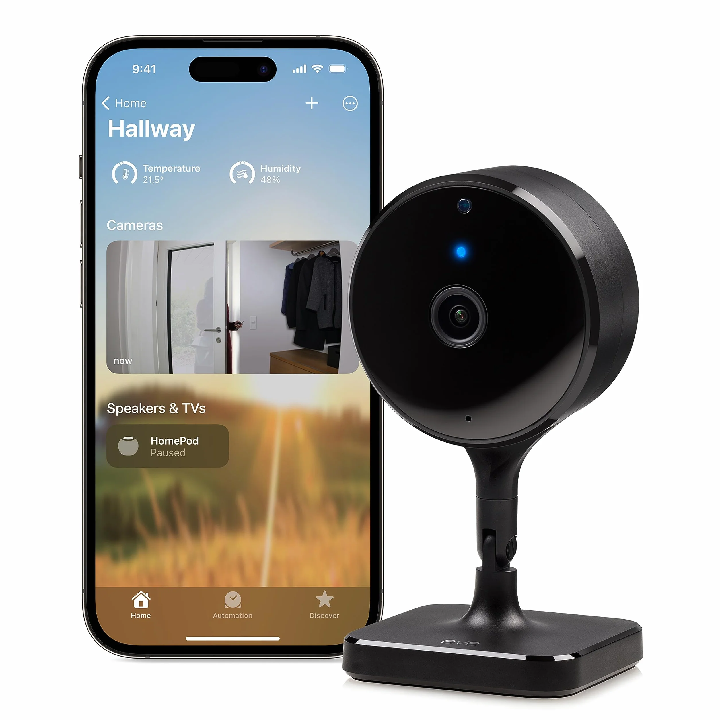 Eve Cam Apple Home domowa kamera monitorująca 1080p WiFi HomeKit Secure Video noktowizor