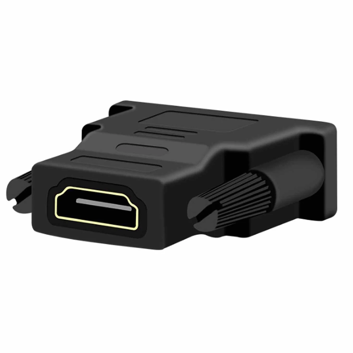 Adapter DVI na HDMI, dwukierunkowy adapter HDMI na DVI-D F/M Adapter DVI - HDMI 1080p Full HD z pozłacanymi złączami