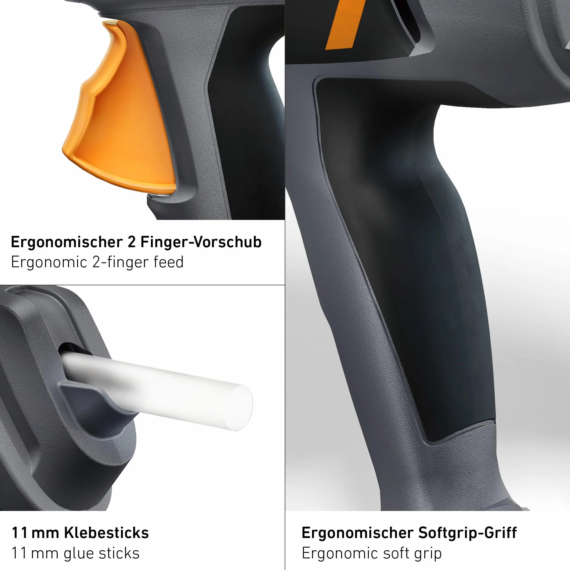 Steinel GlueMatic 3011 Pistolet do kleju, w tym. sztyfty kleju 11mm, wymienna dysza, idealna do napraw i majsterkowania