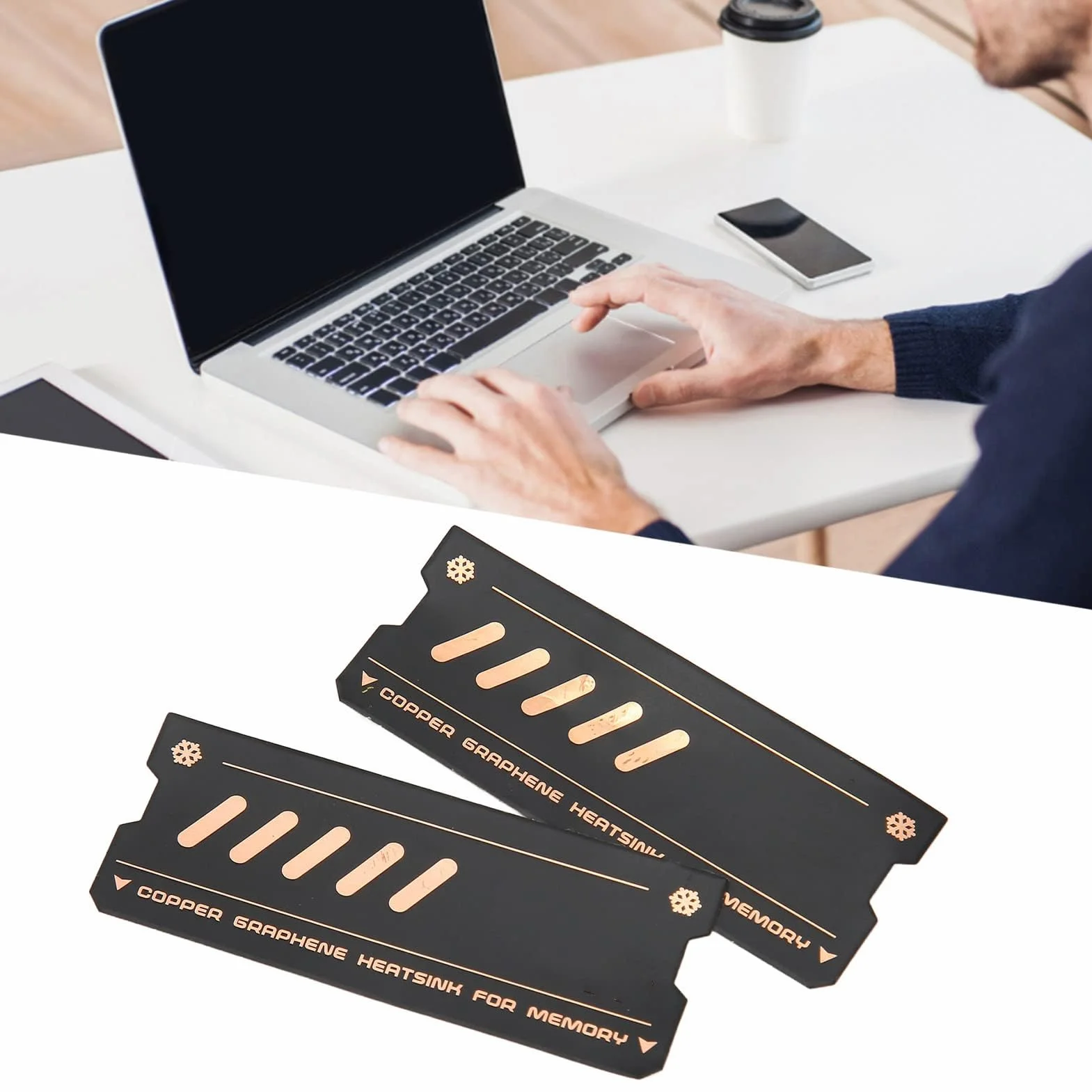 Radiator M.2 Chłodnica SSD do PS5 Laptop M.2 Pamięć DDR5 DDR4 Chłodzenie SSD, Chłodnica SSD M2 Chłodzenie Pamięci Radiator Grafen Miedziany Radiator