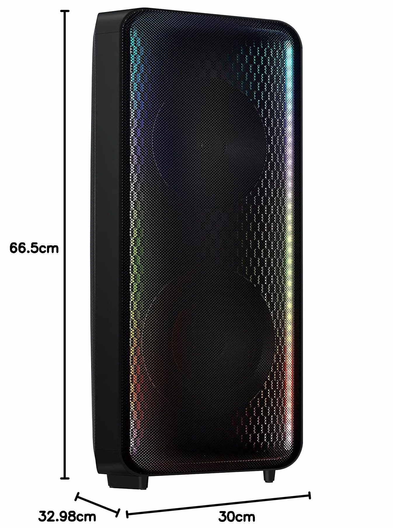 Samsung ST50B Sound Tower (2022) – Głośnik Sound Tower 240W 2.0 ch Przenośny, Wbudowany 4 głośnik, Wodoodporny, Light i Audio Party, Bass Booster, Tryb Karaoke, Połączenie Bluetooth