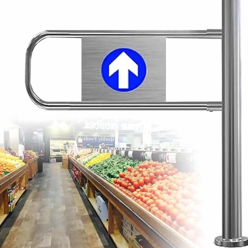 Automatyczne zamykanie bramy skrzydłowej 50-100 cm regulowane drzwi odbijające 1-drożny dostęp dla pieszych do supermarketów fabryk parków - otwierana ręcznie konstrukcja 90°