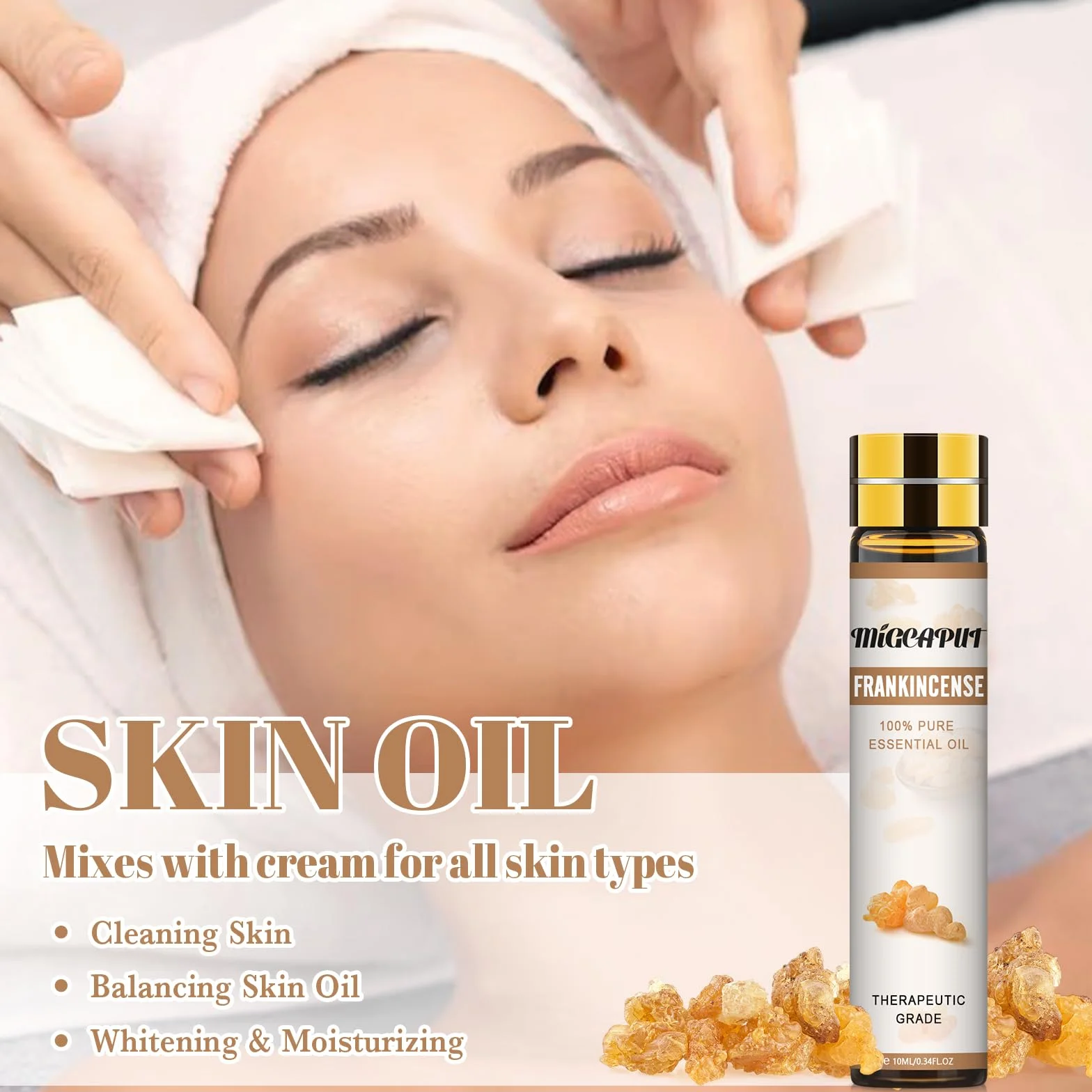 MIGCAPUT Olejek Eteryczny z Kadzidłowca 2 x 10ML, 100% Naturalny Olejki Aromaterapeutyczny Klasy Terapeutycznej, Zestaw Olejków Eterycznych do Dyfuzora Nawilżacza, SPA, Masażu, Mydła