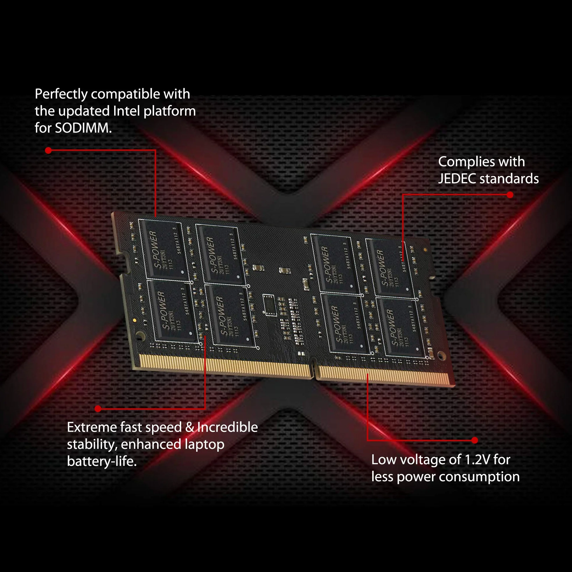 Silicon Power DDR4 16 GB 3200 MHz PC4-25600 CL22 SODIMM 260-pin 1,2 V Laptop RAM Notebook Pamięć