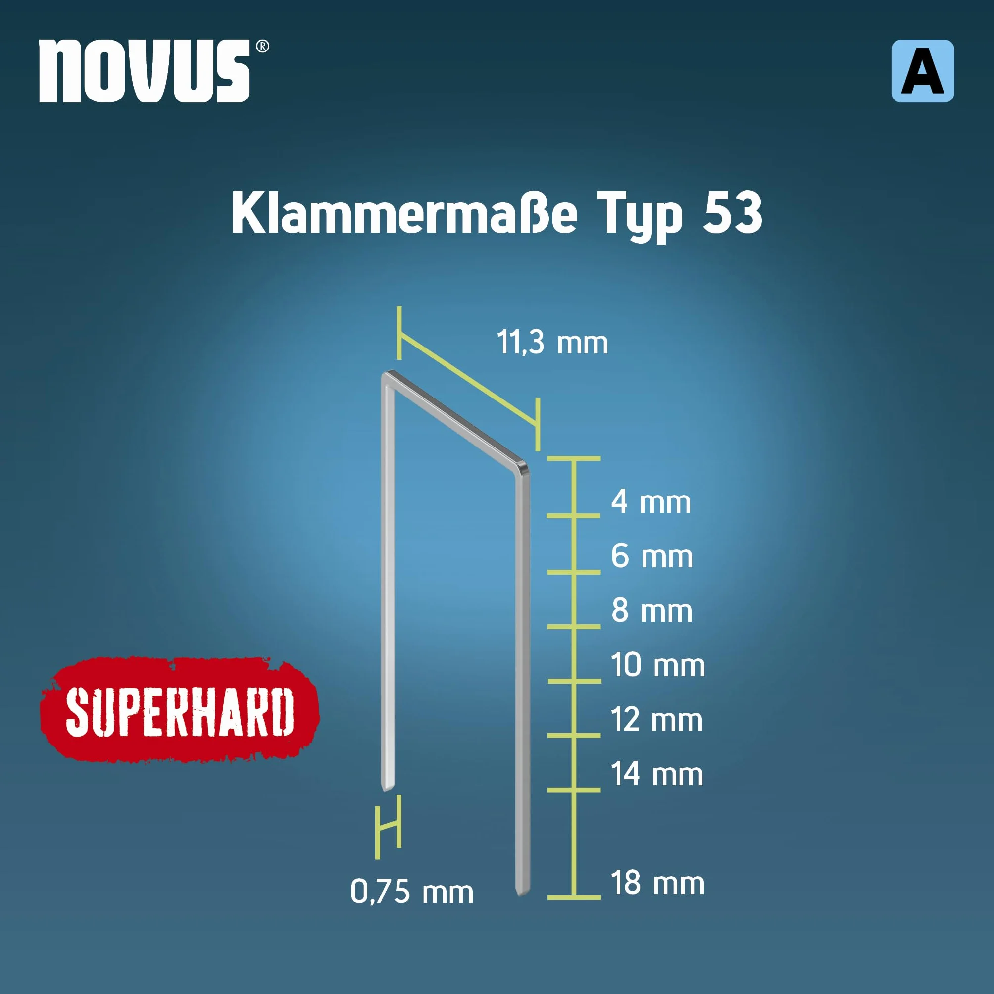 Novus Tools 042-0762 Zszywacz z cienkiego drutu A zszywacz typ 53, szary, 8 mm
