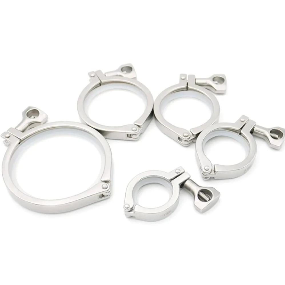 304 SUS Tri Clamp Sanitarny pojedynczy zacisk pinowy z uszczelką silikonową 1szt(155mm)