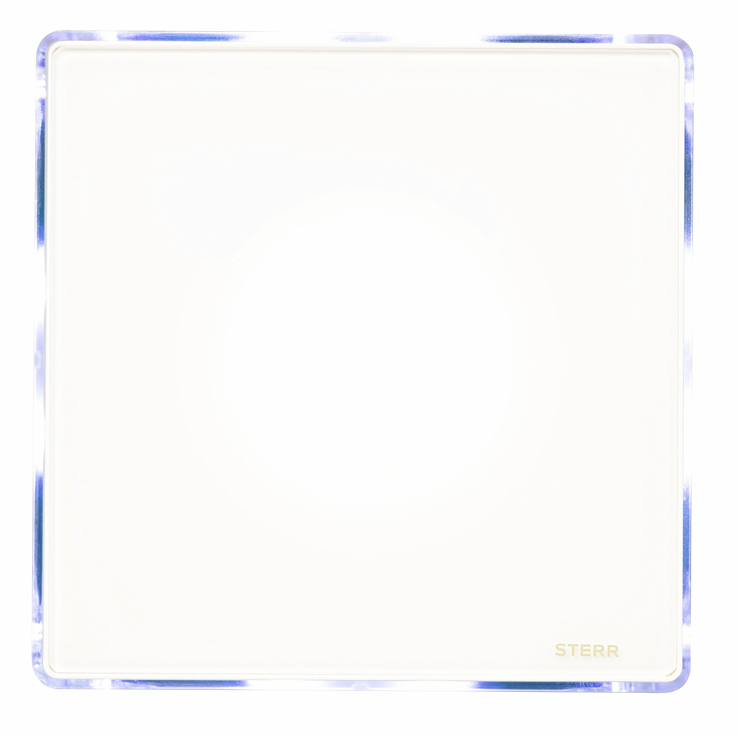 STERR Biały Wentylator Łazienkowy 100 mm z LED - Szklany Front - Nowoczesny Wygląd - BFS100L - 10 W