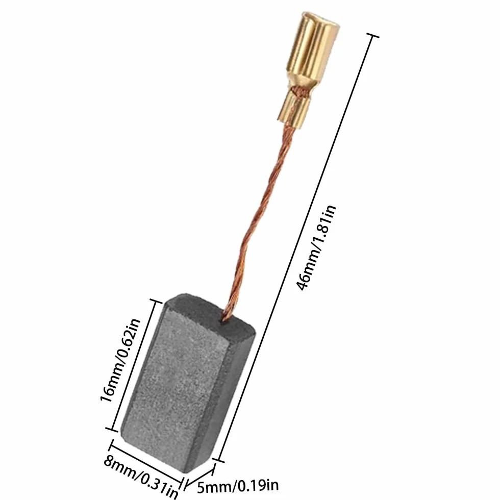 10 sztuk szczotek węglowych zamiennych elektronarzędzi do S1M-FF03-100A/6-100 A86C Makita - 16 x 8 x 5 x 46 mm – wysokiej jakości węgielki zapewniają niezawodną wydajność i trwałość podczas użytkowania elektronarzędzi