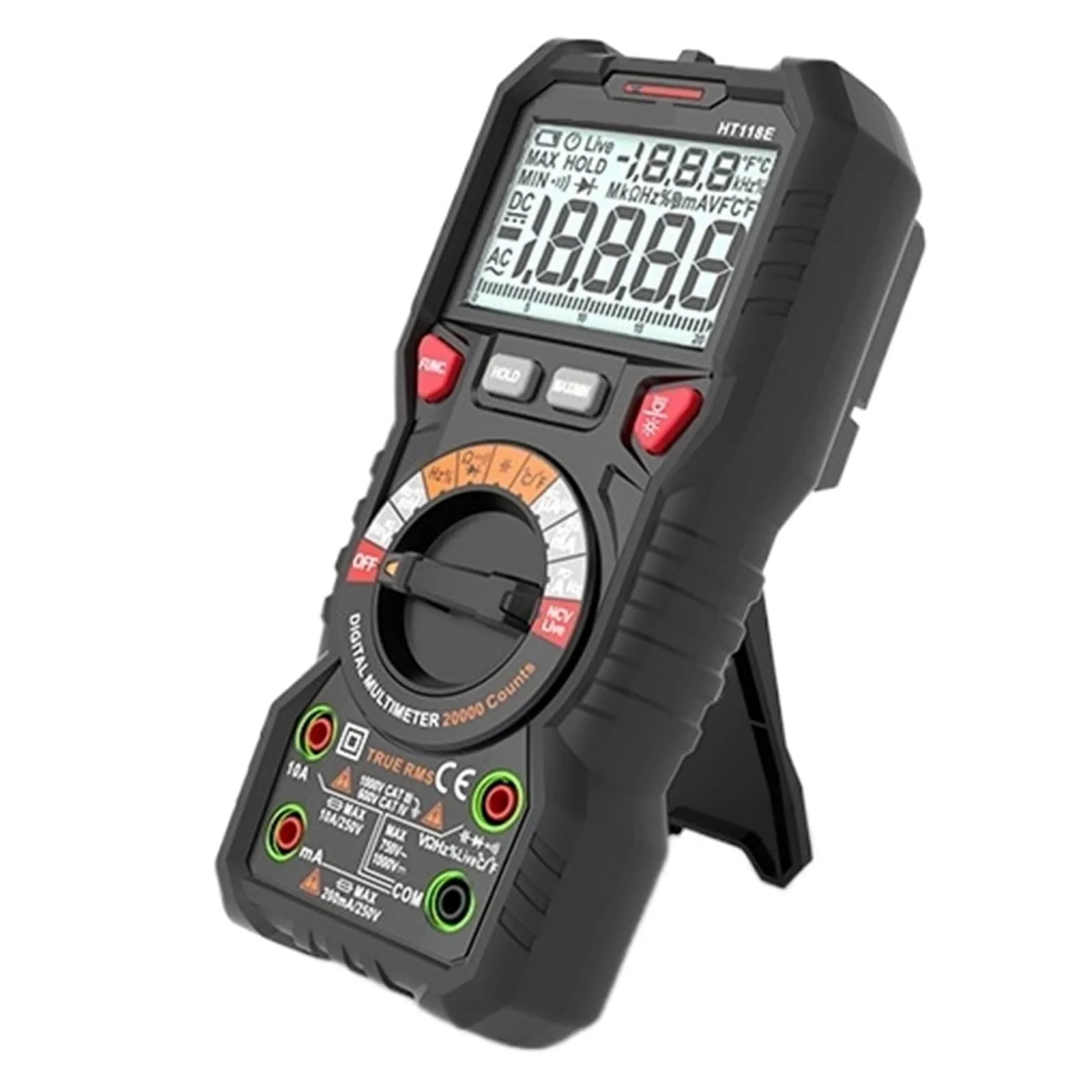 Multimetr Cyfrowy 20000 Zlicza True NCV Multimetry Tester Próbnik Elektroniczny Voltimetro Miernik Pojemności Szybko Dokładnie Łatwy Odczyt