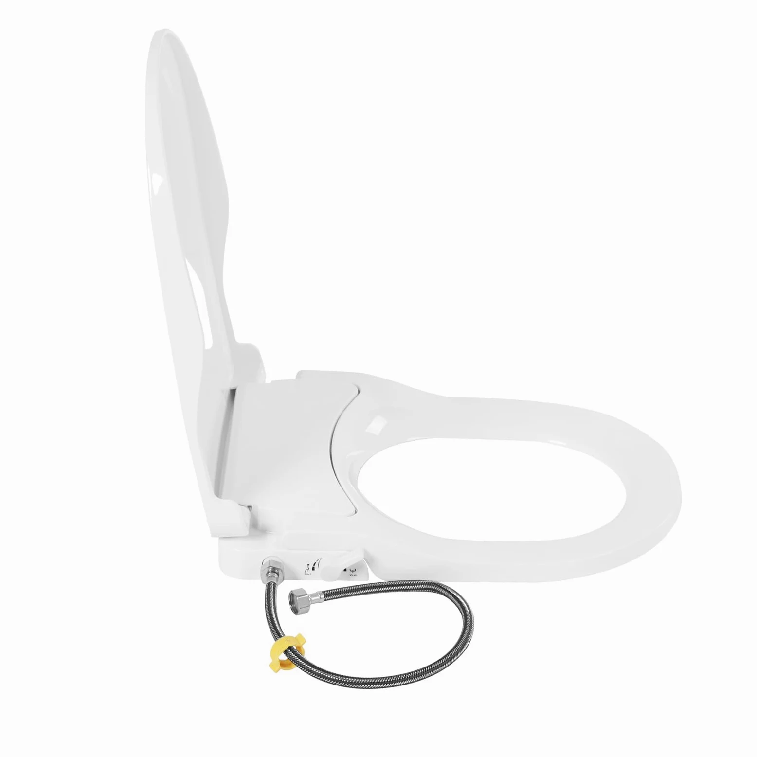 Deska sedesowa bidetowa, nieelektryczna, z samoczyszczącą się, 48 x 35 x 7,8 cm | Z funkcją prysznica, ergonomiczna deska sedesowa 3D, zasilana ciśnieniem wody, do kobiecego czyszczenia i higieny, typ D