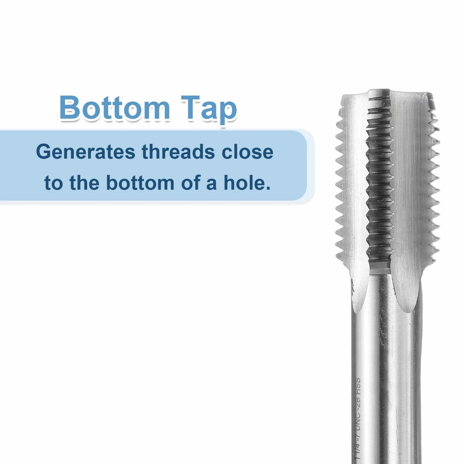 QUARKZMAN Hand Bottom Tap 1 1/4 7 UNC 2B forma gwintownika narzędzie do gwintowania ze stali szybkotnącej HSS6542 proste rowki gwintownik