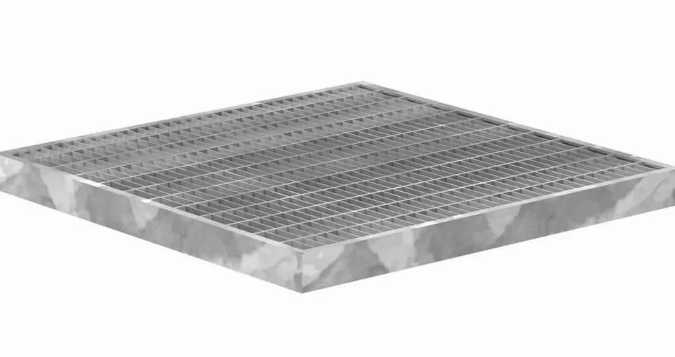 Fenau - Kratka garażowa 490 x 490 x 30 mm, MW: 30/10 mm, ocynkowana, ruszt do bagażnika: 500 x 500 x 33 mm, standardowy ruszt budowlany do szybu świetlnego