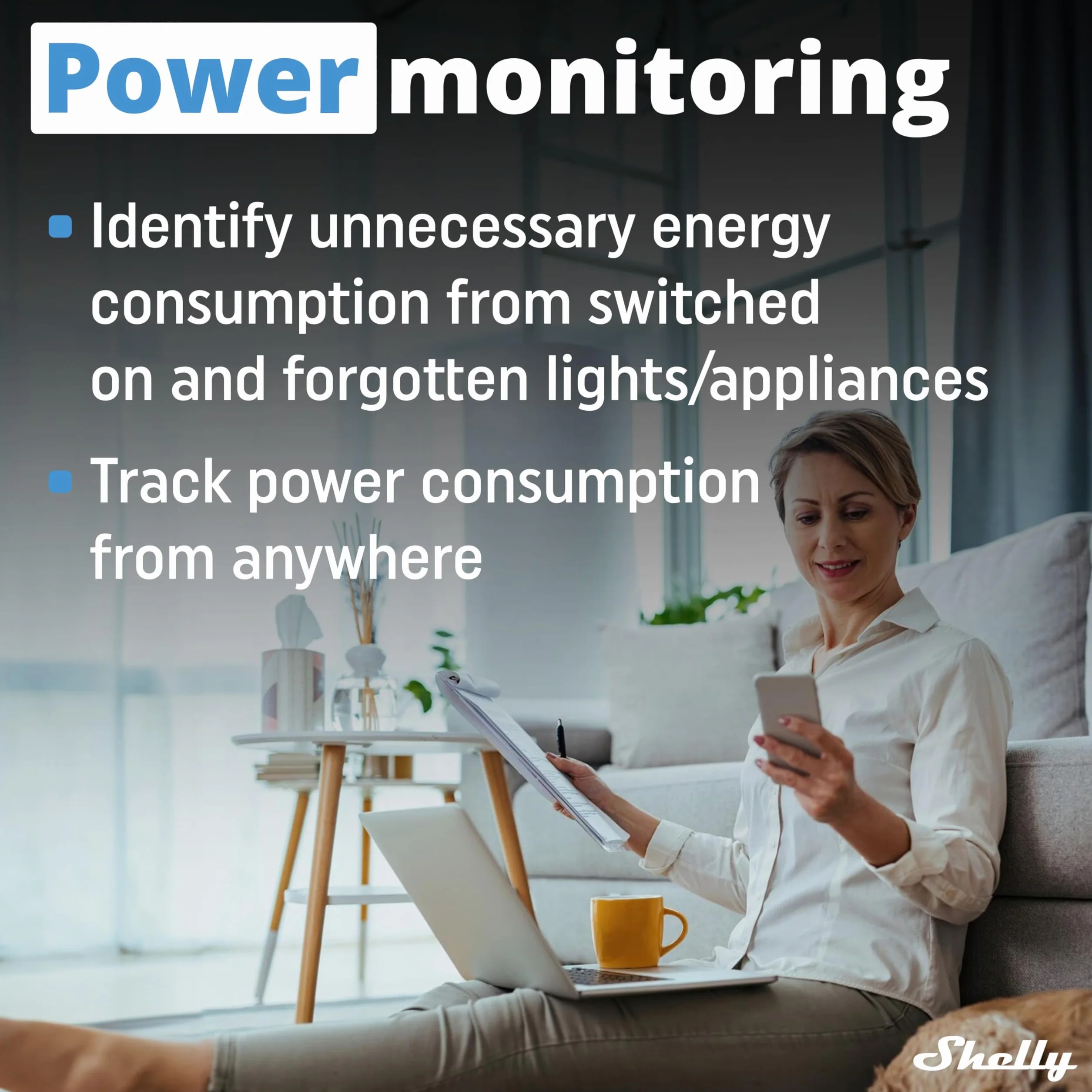 Shelly Wave PM Mini – Jednokanałowy Inteligentny Moduł Pomiaru Mocy Z-Wave 16A, Zdalne Sterowanie, Monitorowanie energii, Wymagana bramka Z-Wave, Niski Pobór Mocy