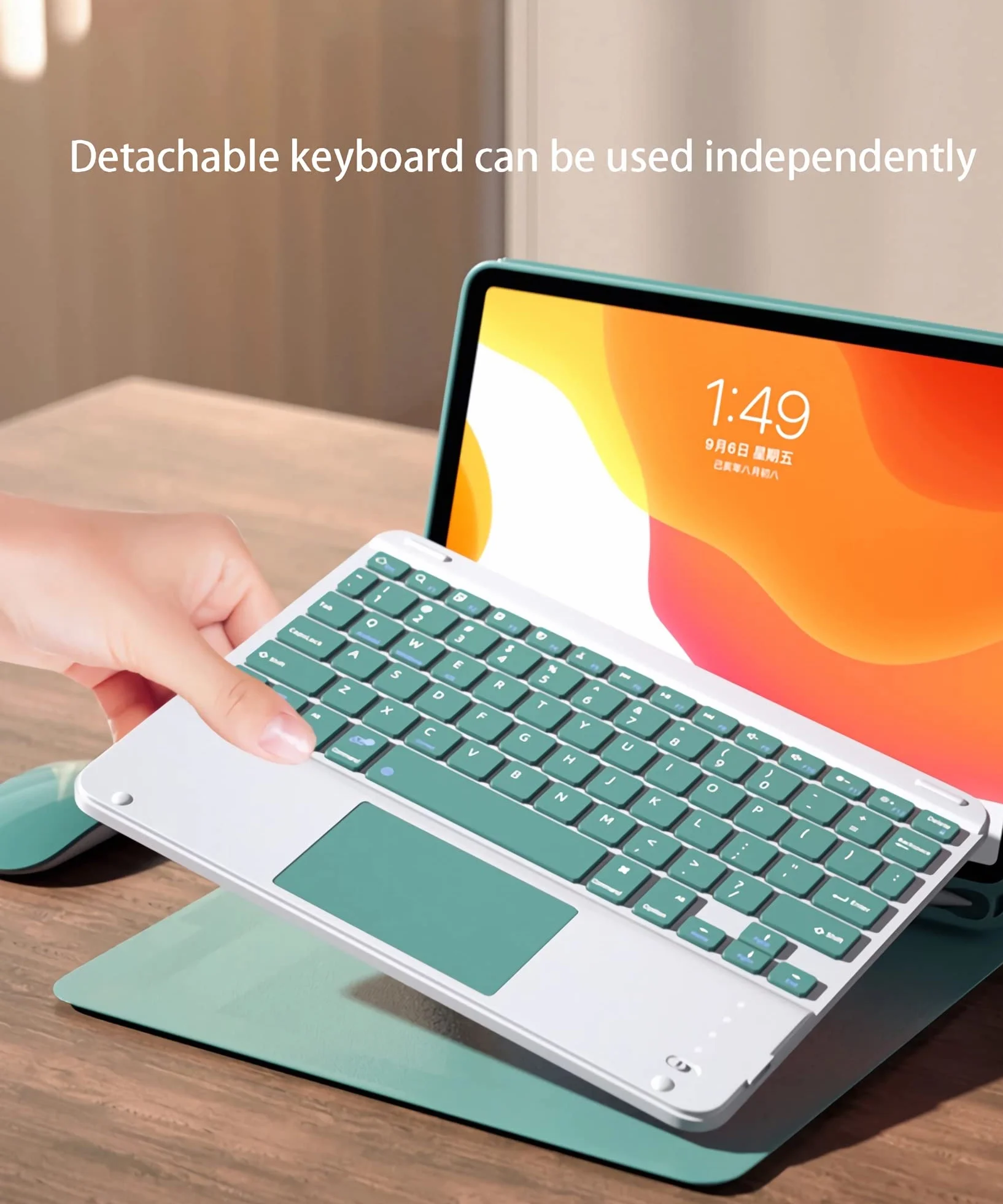 Etui Klawiatura Samsung Galaxy Tab S8 Ultra 14.6 X900/X906 Bezprzewodowa z Touchpadem i Uchwytem na S Pen, Różowy
