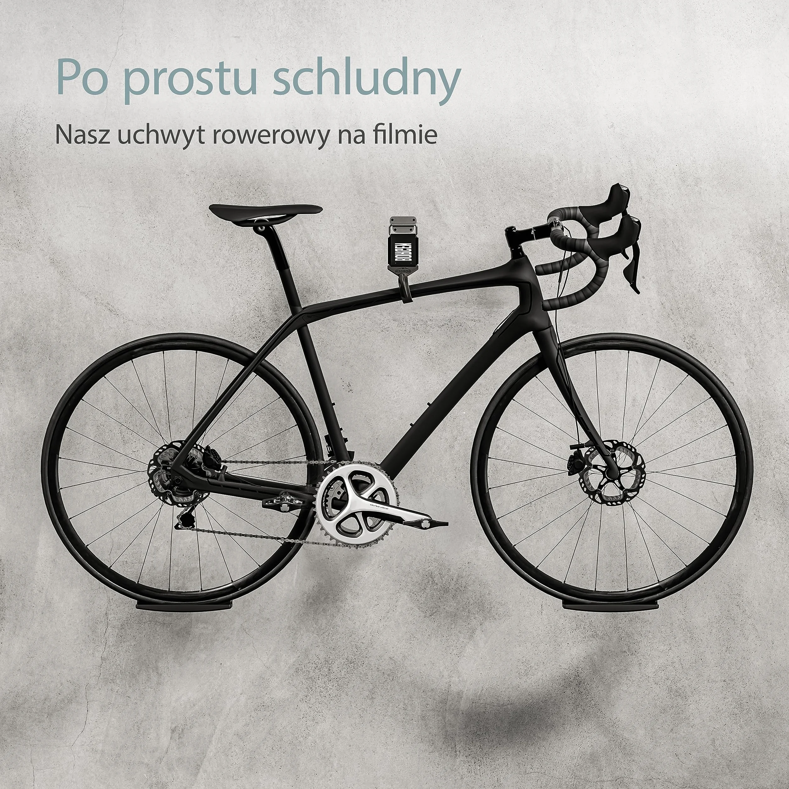 Borgen uchwyt na rower - regulowany uchwyt - kompatybilny z rowerami elektrycznymi, szosowymi, MTB i wyścigowymi - gumowany hak przed zarysowaniami