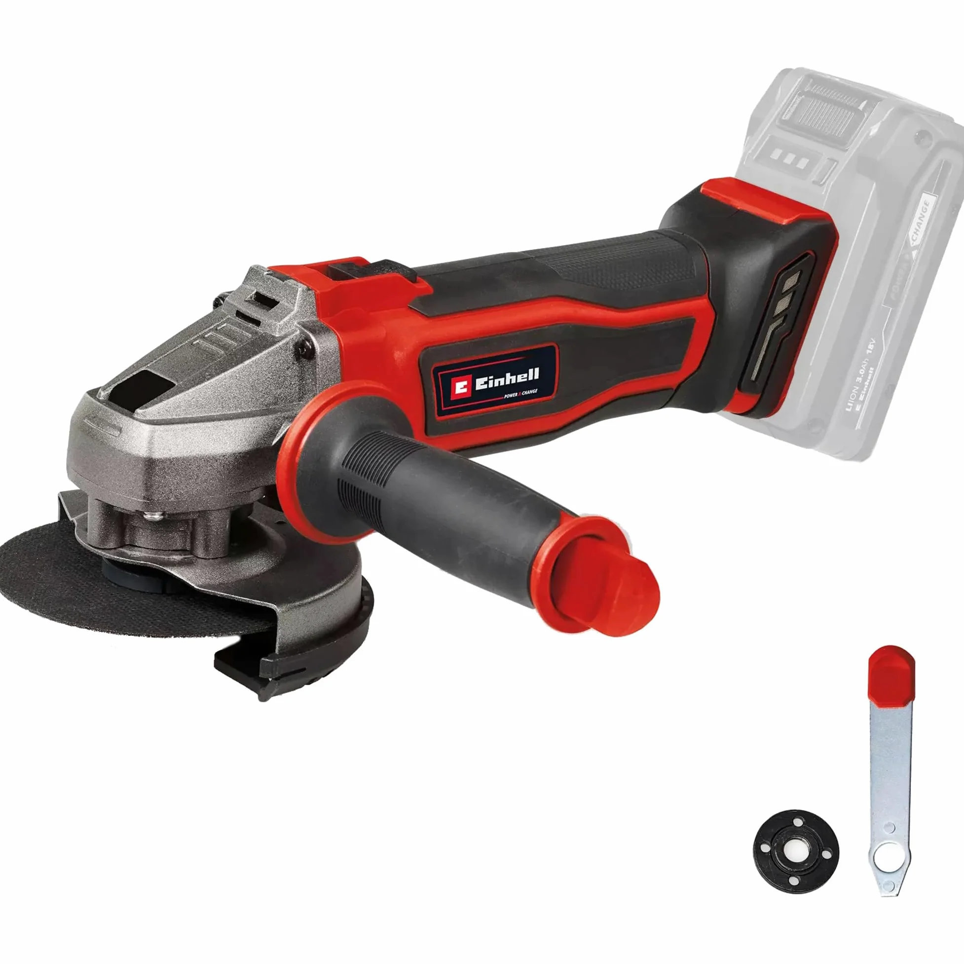 Einhell Bezprzewodowa szlifierka kątowa Ø115mm TE-AG 18/115-2 Li Solo Power X-Change (18 V, głębokość cięcia 28 mm) Dostawa bez baterii i ładowarki