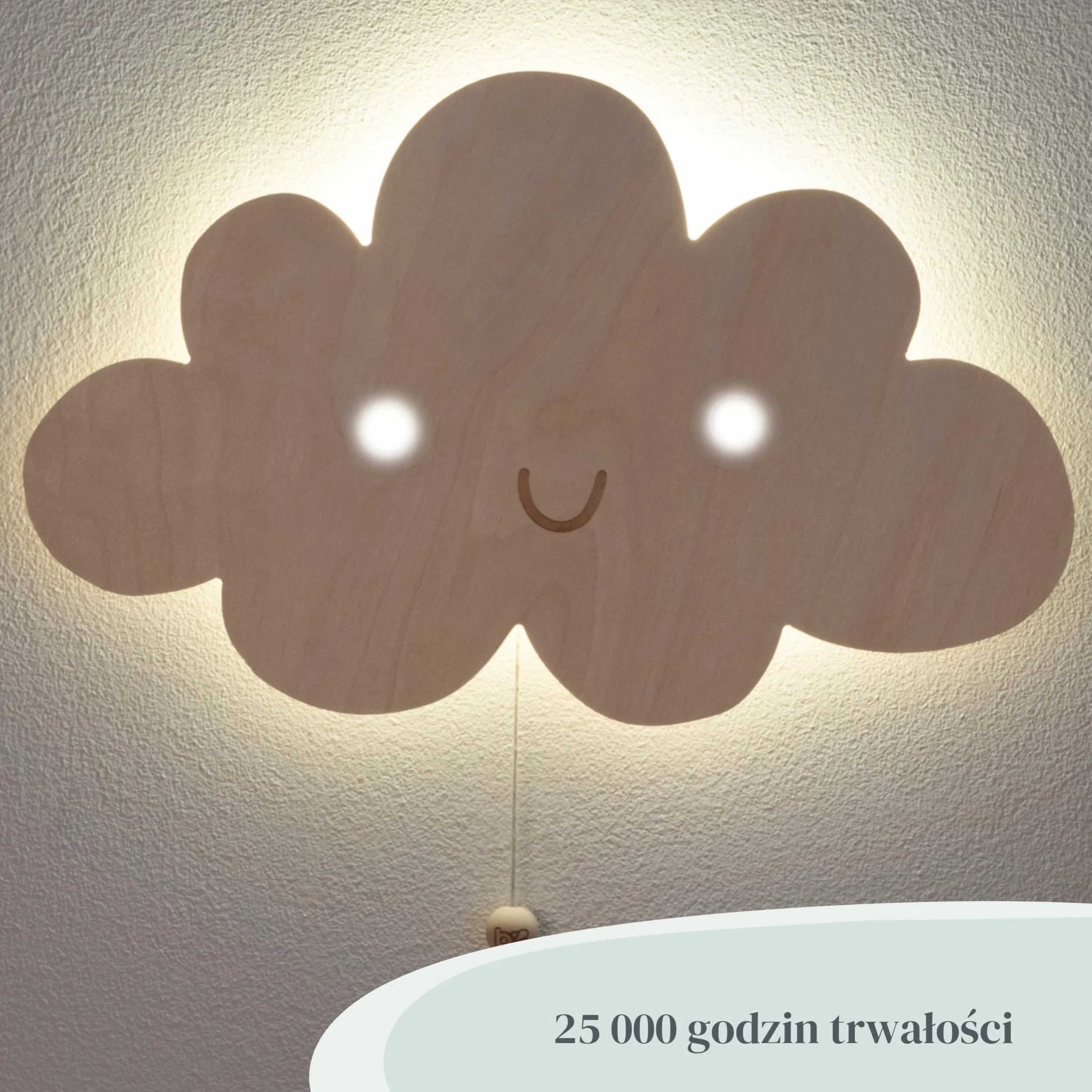 Baby's Only - Lampa ścienna chmurka Wonder - Brown - 38x24 cm