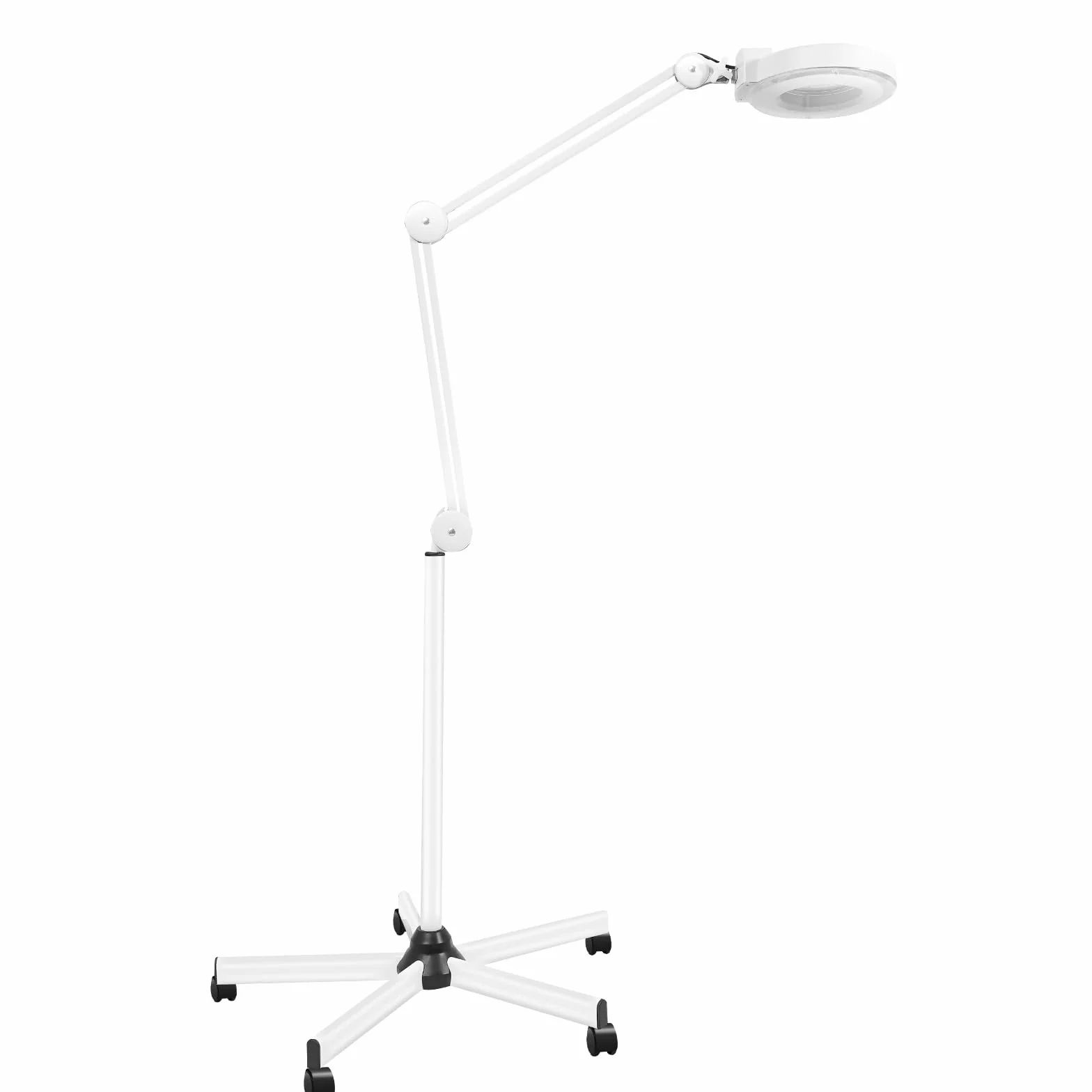 Lampa z lupą ze stojakiem, lampa kosmetyczna LED, lampa z lupą, obracane ramię, lupa stojąca z oświetleniem, 5 dioptrii