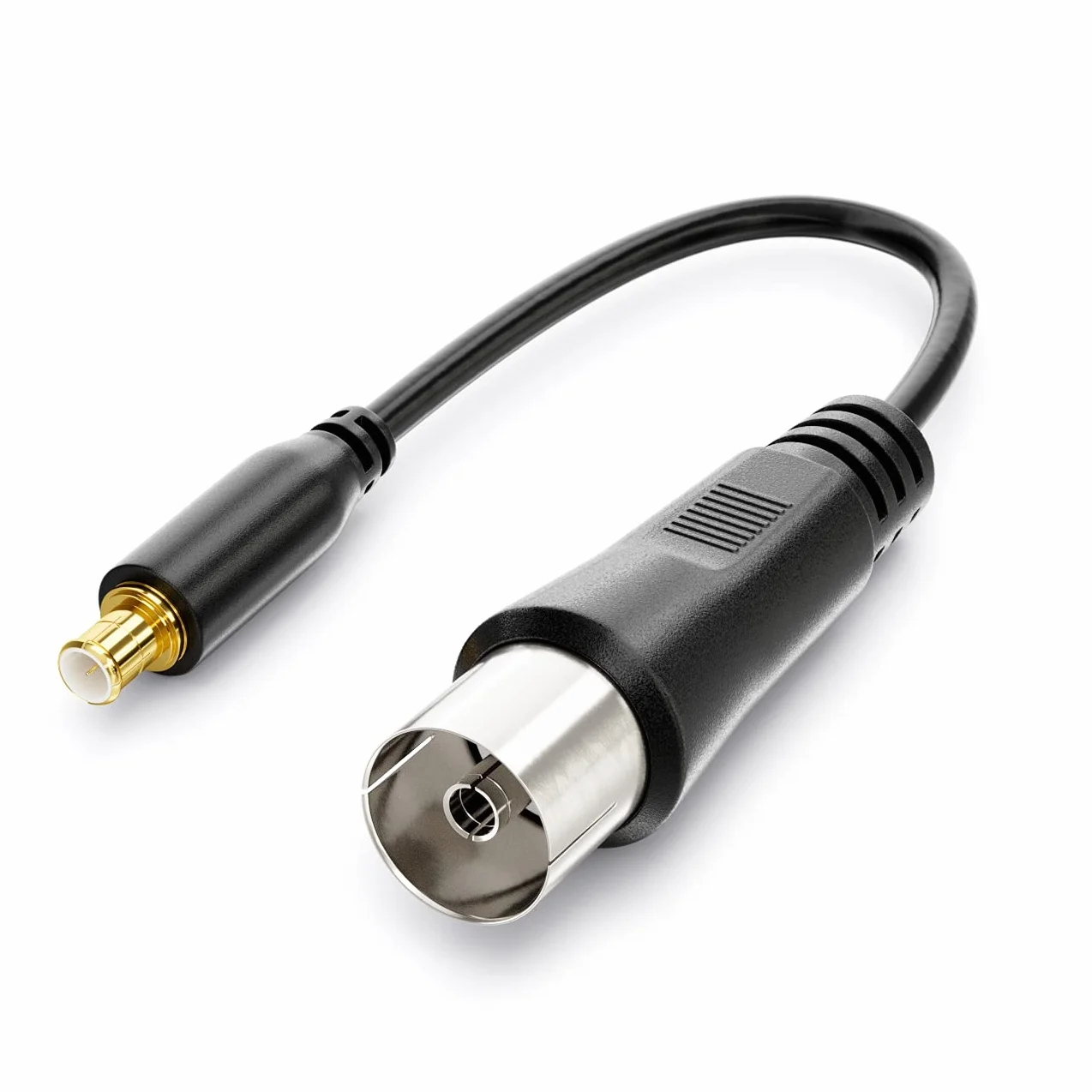 deleyCON adapter anteny koncentryczny DVB-T MCX gniazdo na wtyk czarny