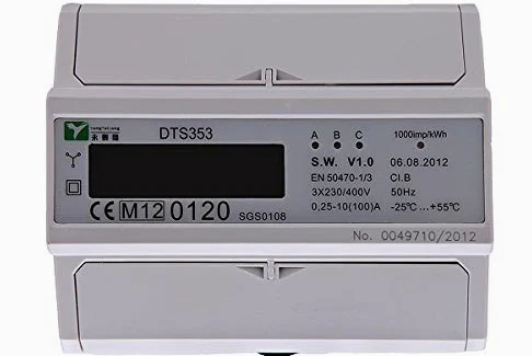 THREEPHASE WATTMETER ENERGETYCZNY PRĄD kW 3 x 220/230 V szyna DIN ZS4