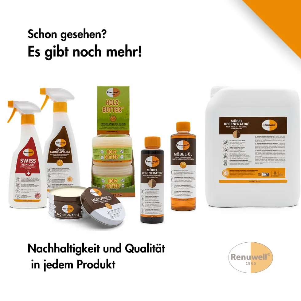 Renuwell Ściereczka do polerowania mebli 4 sztuki + regenerator mebli 500 ml zestaw ekonomiczny