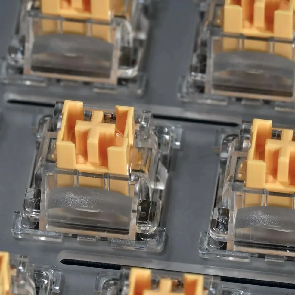 Outemu Silent Peach V3 RGB Switch, Transparent Pre-Lubed Silent Linear Switch for Custom Mechanical Keyboard(110PCS)