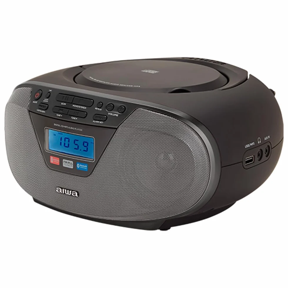 Aiwa BBTU-400BK przenośne radio CD Bluetooth USB czarny