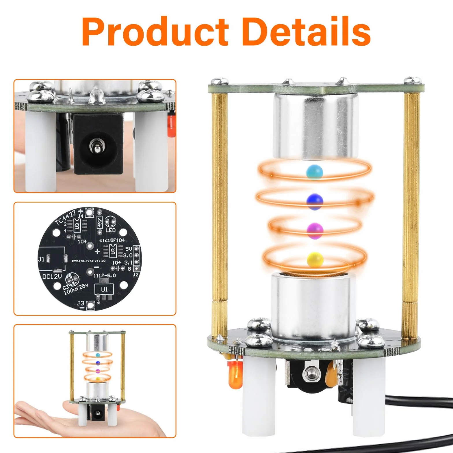 Heemol Levitator DIY zestaw do lutowania ultradźwiękowego zawieszenia, fala stojąca, kontroler lutowania, zestaw do samodzielnego montażu do nauki pedagogicznej.