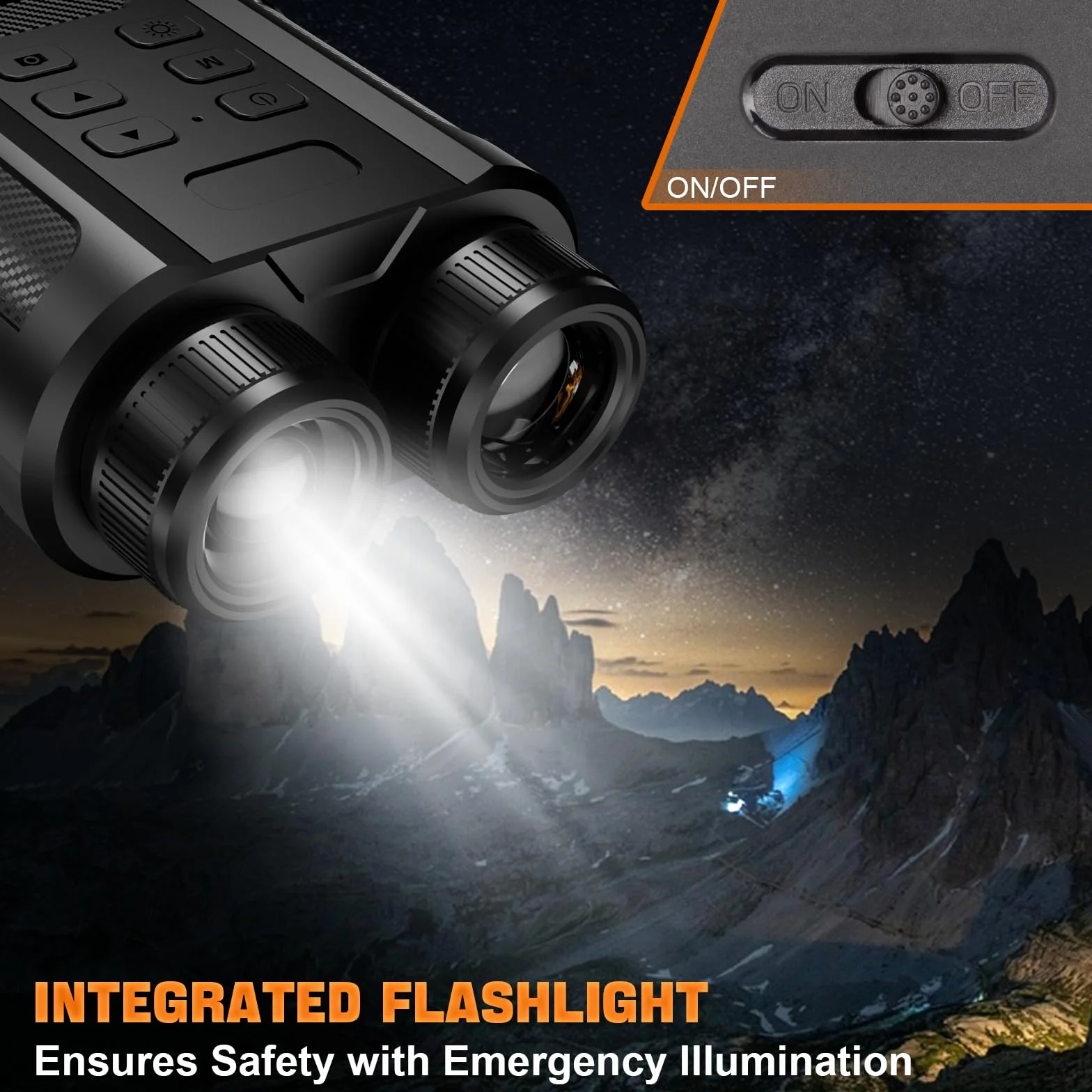 Coolifepro Lornetka noktowizyjna 4K 2500 mAh 2,4" TFT LCD 8X zoom cyfrowy 7-poziomowy zoom na podczerwień 300 M z kartą 32 GB