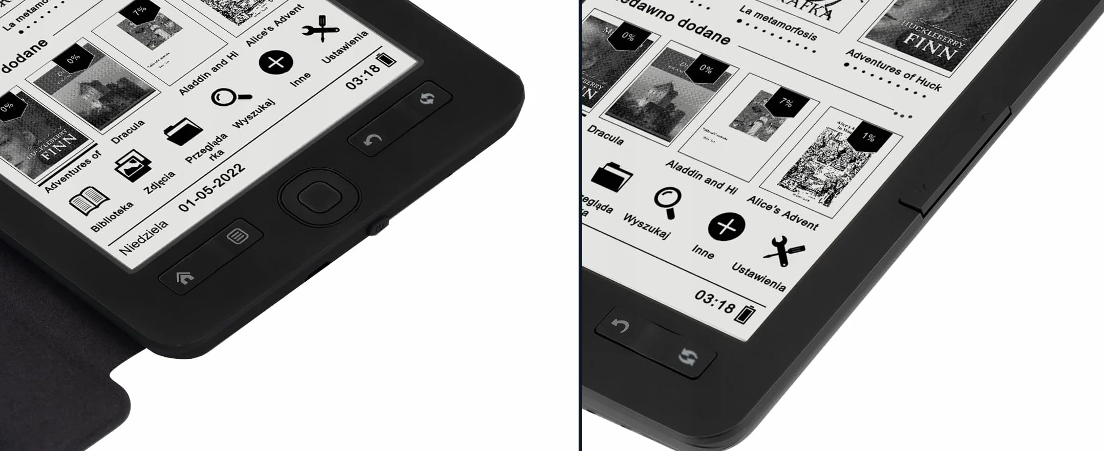 Czytnik eBooków Bemi Cognita+ z Ekranem E-Ink Carta 6 cali, 4 GB Pamięci, Etui Skórzane, Kolor Grafitowy
