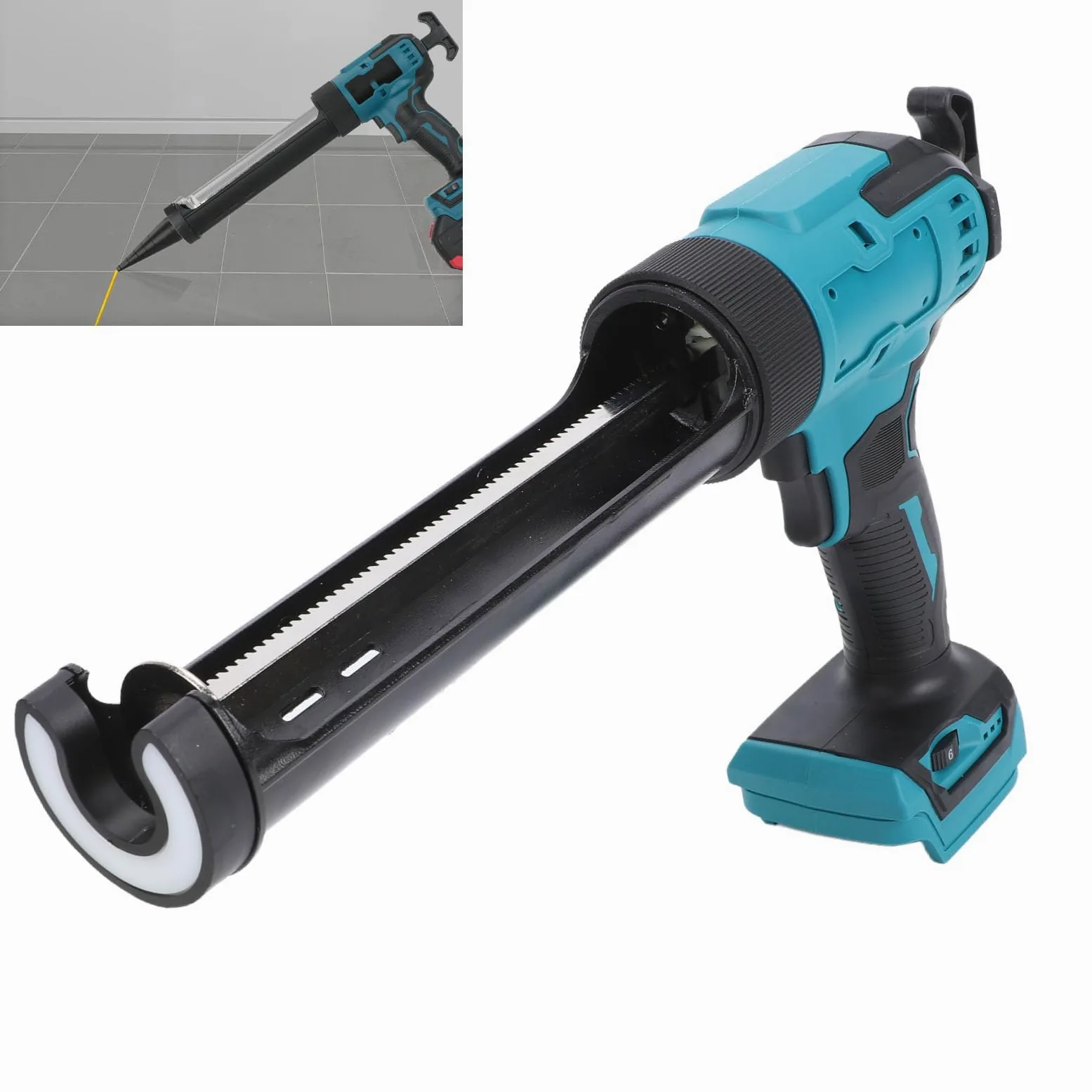 Bewinner Elektryczny Pistolet do Uszczelniania na Baterie z 6 Regulowanymi Prędkościami Pistolet do Uszczelniania 10 Uncji Dużych Projektów łazienek, materiał ABS