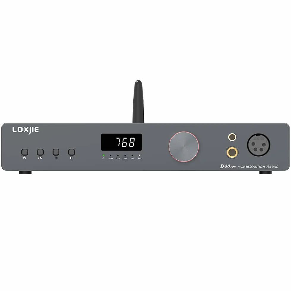 LOXJIE D40 Pro, dekoderowy wzmacniacz słuchawkowy, ES 9039MS Pro Chip, MQA Full dekoder, obsługa transmisji DSD, OPA1612, XU-316, Bluetooth 5.0, z pilotem zdalnego sterowania