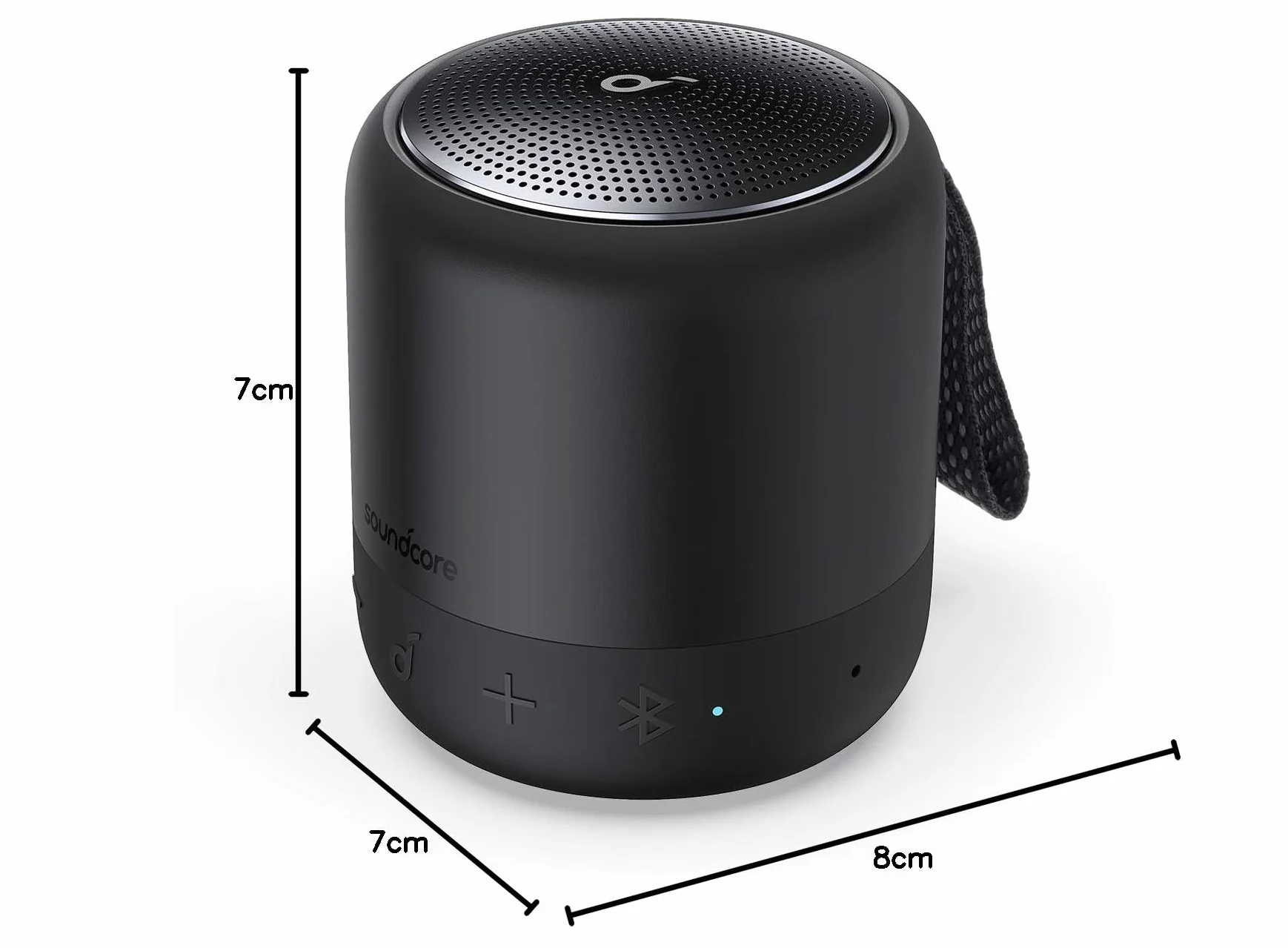 Soundcore Anker Mini 3 głośnik Bluetooth IPX7 wodoodporny USB-C BassUp PartyCast EQ czarny