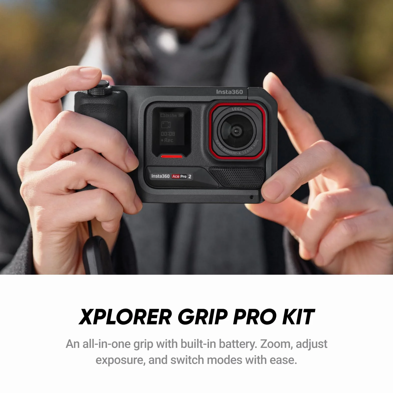 Insta360 Ace Pro 2 sztuki limitowanej edycji Videomaker, wodoodporna kamera sportowa 8K, czujnik 1/1,3", zestaw uchwytu Xplorer Pro