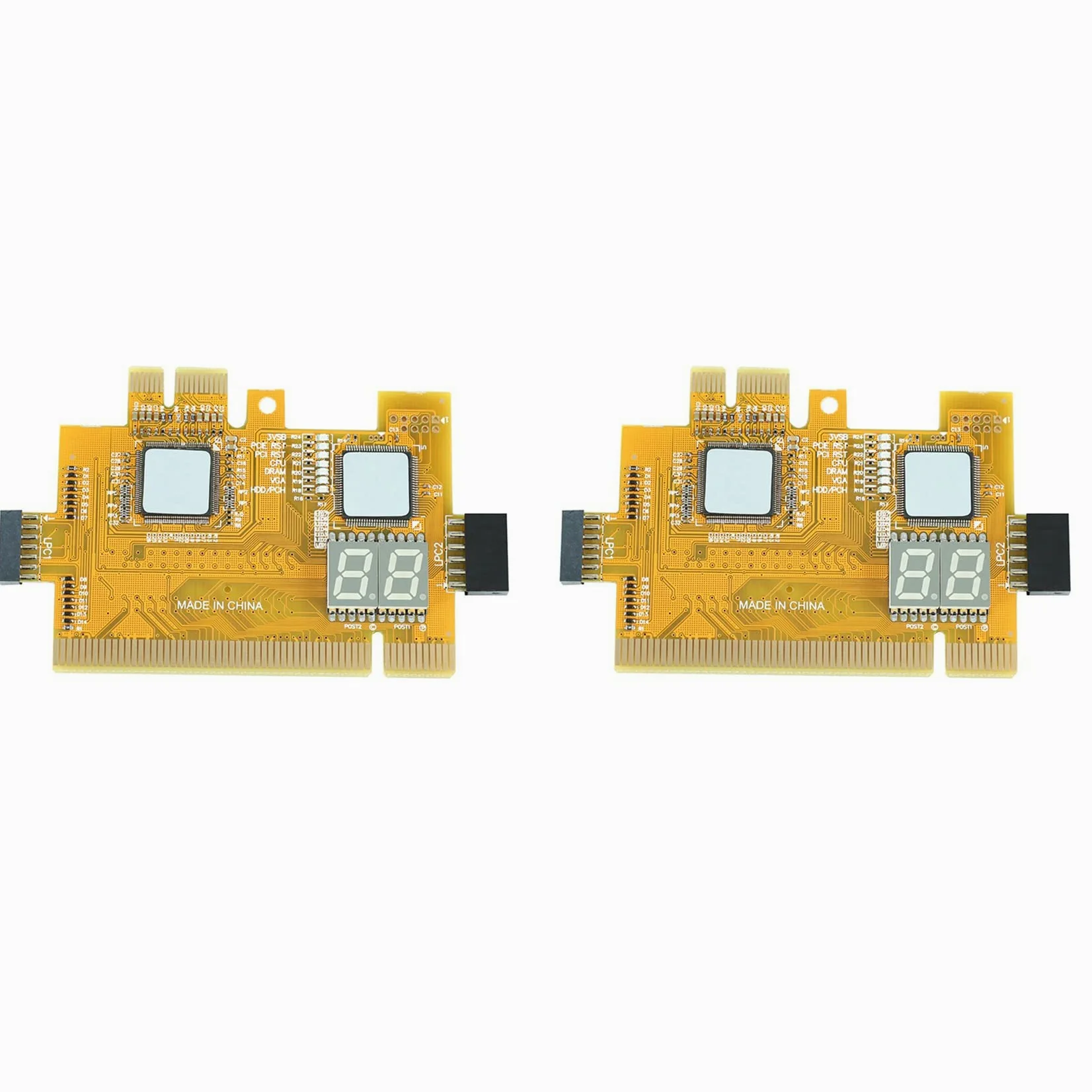 2X NarzęDzie do Wykrywania PCI-E LPC Wielofunkcyjna Karta Diagnostyczna Laptop Desktop Akcesoria Testowe Post WskaźNik LED Analizator Debugowania PłYty GłóWnej Komputera