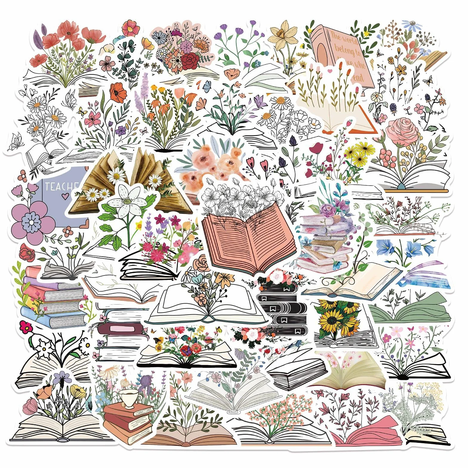 Naklejki kindle scrapbooking estetyczne etui na telefon komórkowy Zestaw 50