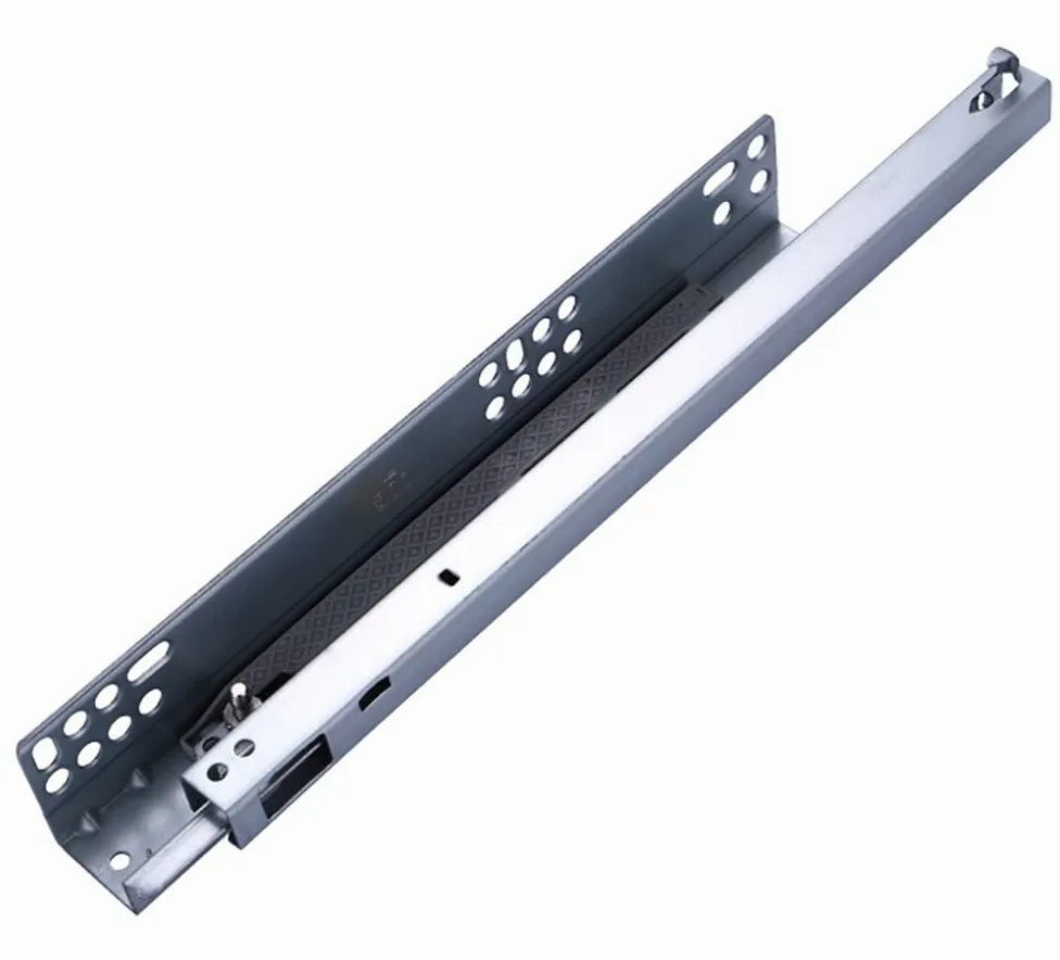 Prowadnice szuflad, Prowadnice do szuflad 12 cali, metalowe, zamykane, ukryte, podblatowe, dolne, z cichym domykiem i częściowym wysuwem(400mm/16in)