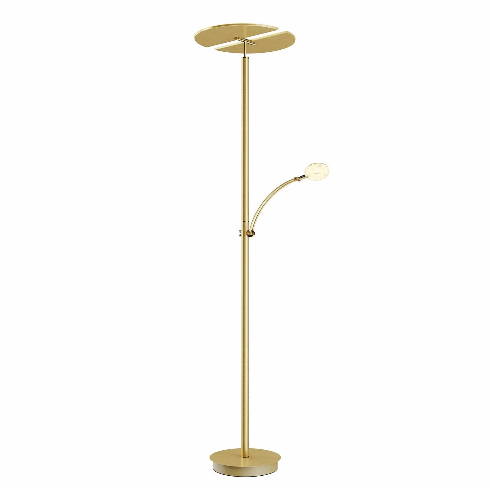 Lucande lampa podłogowa LED 3 -punktowa 'Anniki' z możliwością ściemniania, styl nowoczesny, m. in. do salonu, jadalni, kolor mosiężny, złoty, metal