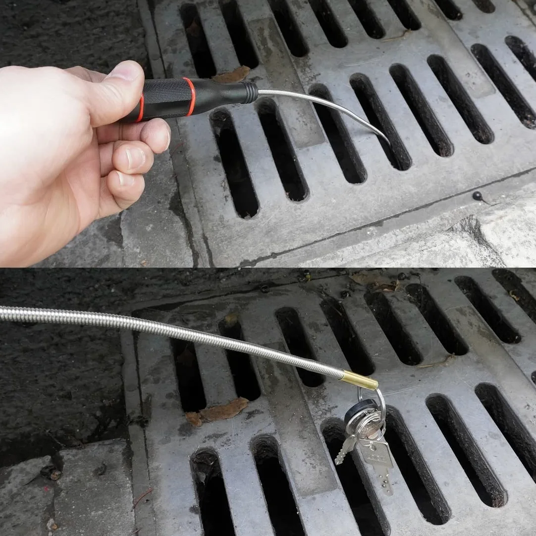 GUTIMORE Elastyczne magnetyczne narzędzie do odbioru, 63,5 cm długości, elastyczny magnes do gięcia węża, giętki odbiór magnetyczny 0,9 kg
