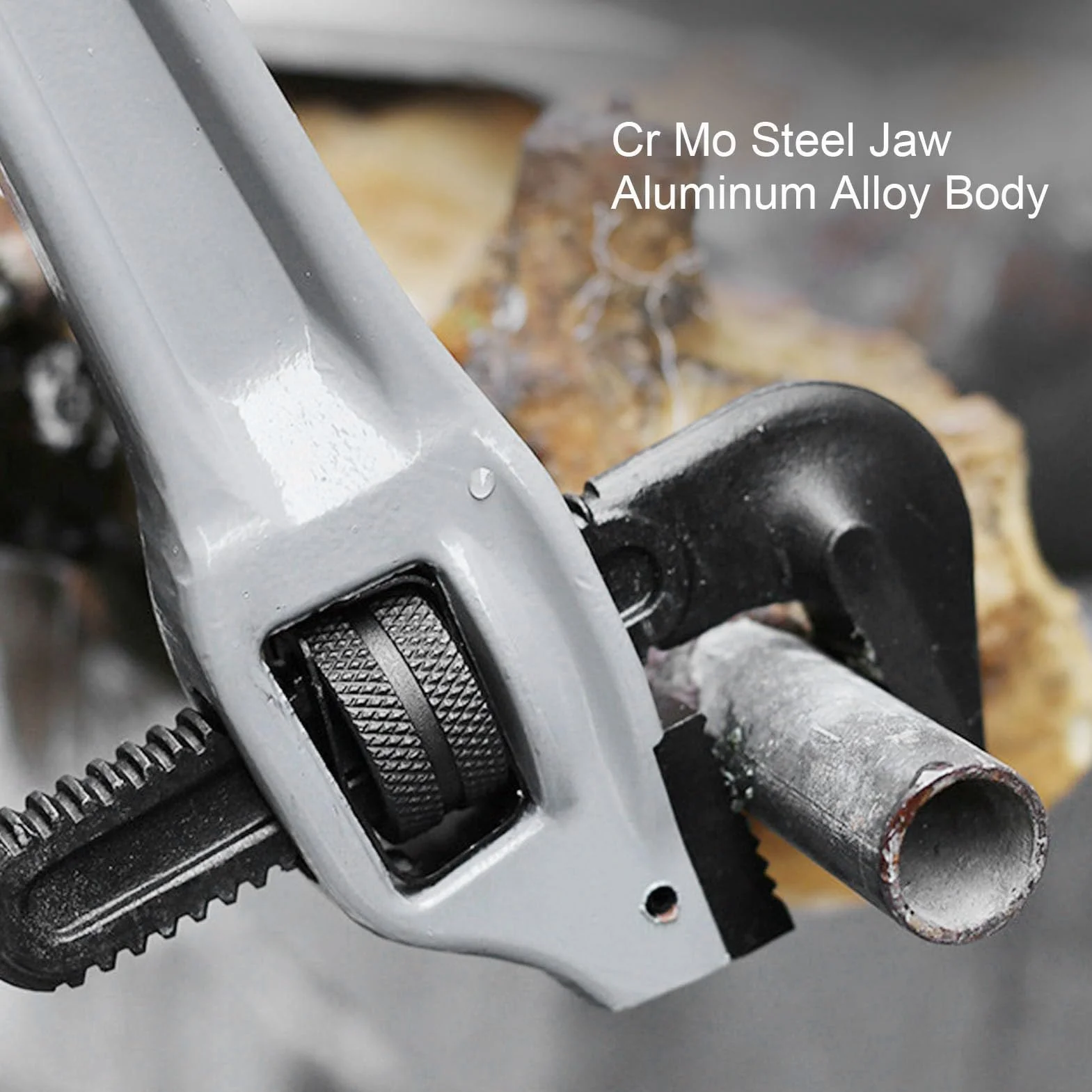 Aluminiowy Klucz do Rur Odsadzonych, 18-calowy, Lekki, Wytrzymały Klucz Hydrauliczny dla Hydraulików z Kutymi Szczękami ze Stali Cr Mo Poddanej Obróbce Cieplnej do Dokręcania i (24 cale)