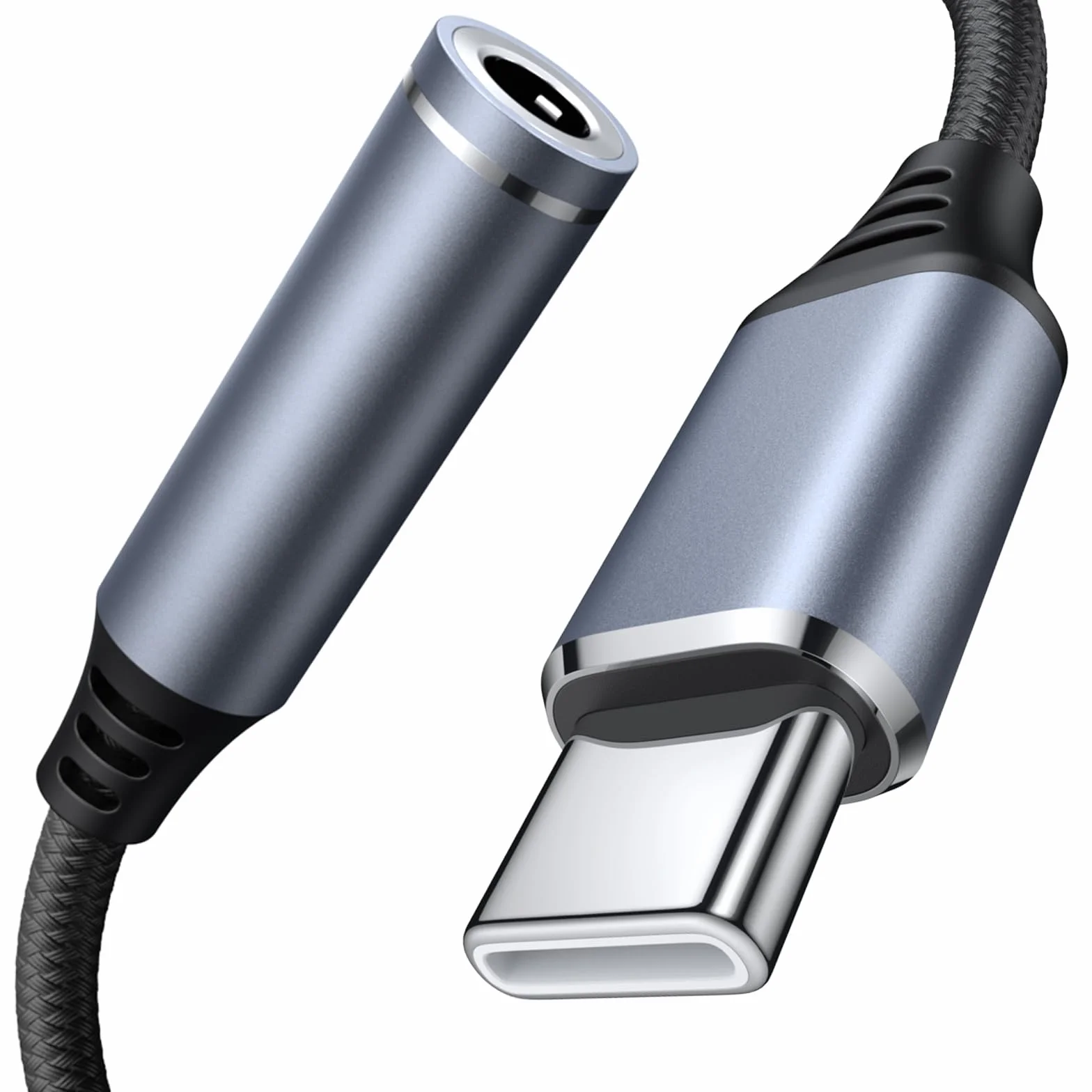 Tobfit adapter USB C na 3,5 mm gniazdo słuchawkowe, kabel audio USB C na Aux do iPhone 16/15/Pro Max/15 Pro/Plus, Samsung Galaxy S25 S24 S23 S22 S21 S20, Huawei, Pixel, iPad