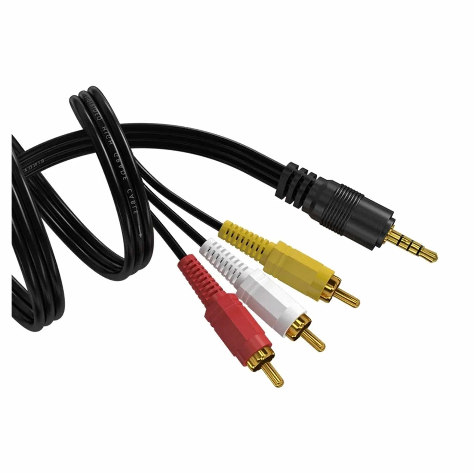Kabel Audio-wideo 3,5 Mm Do 3RCA Do 3RCA 3,5 Mm Do 2RCA Do 2RCA Pozłacany Kabel AV Do Wzmacniacza Telewizyjnego Głośnik Kina Domowego(3.5mm to 3RCA,9.2m)
