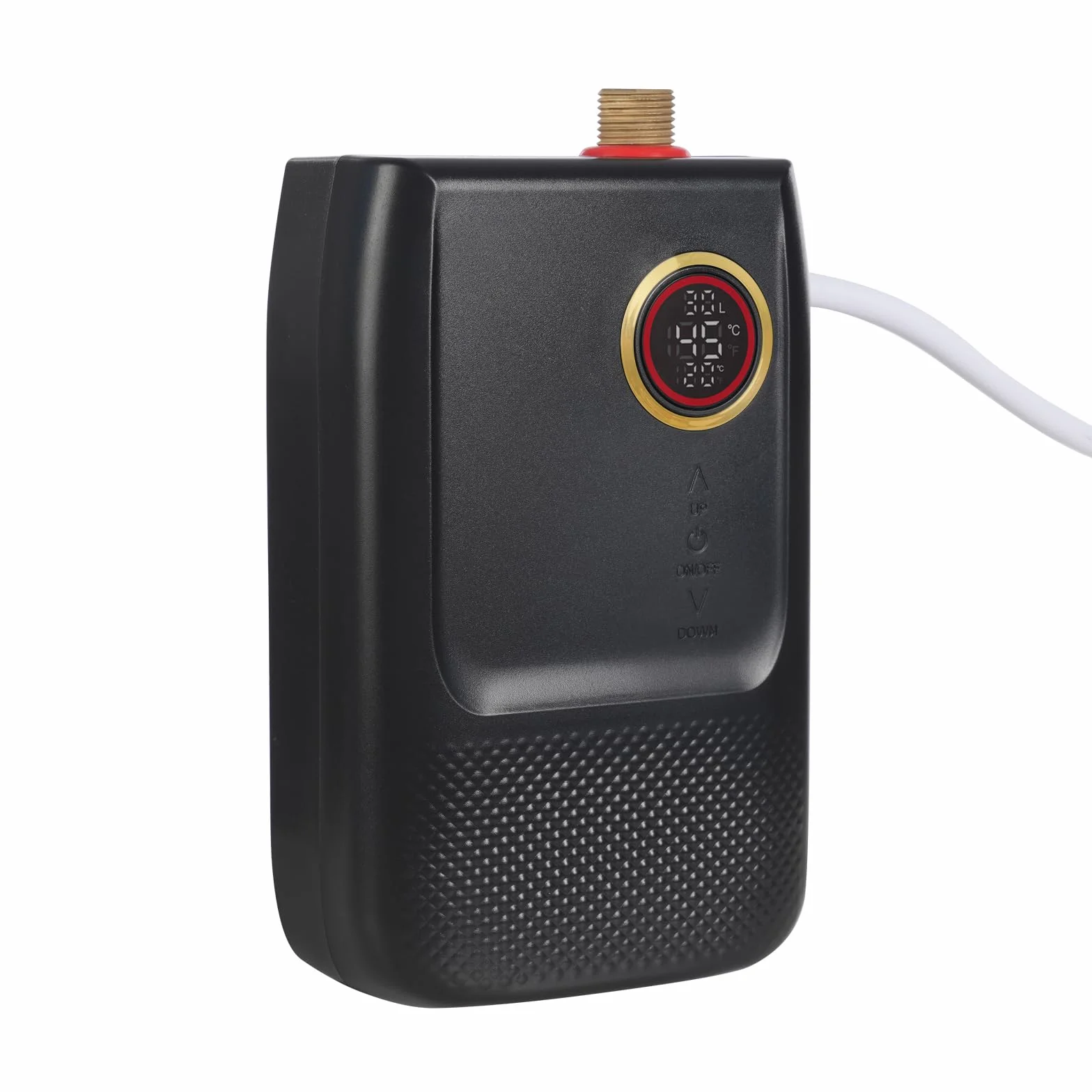 5500 W zbiornik ciepłej wody, bojler 1-5 l/min, podgrzewacz wody, mały magazyn, elektryczny, odporny na ciśnienie, 30~55℃, regulowany podgrzewacz przepływowy 13,5 x 6,8 x 19,5 cm
