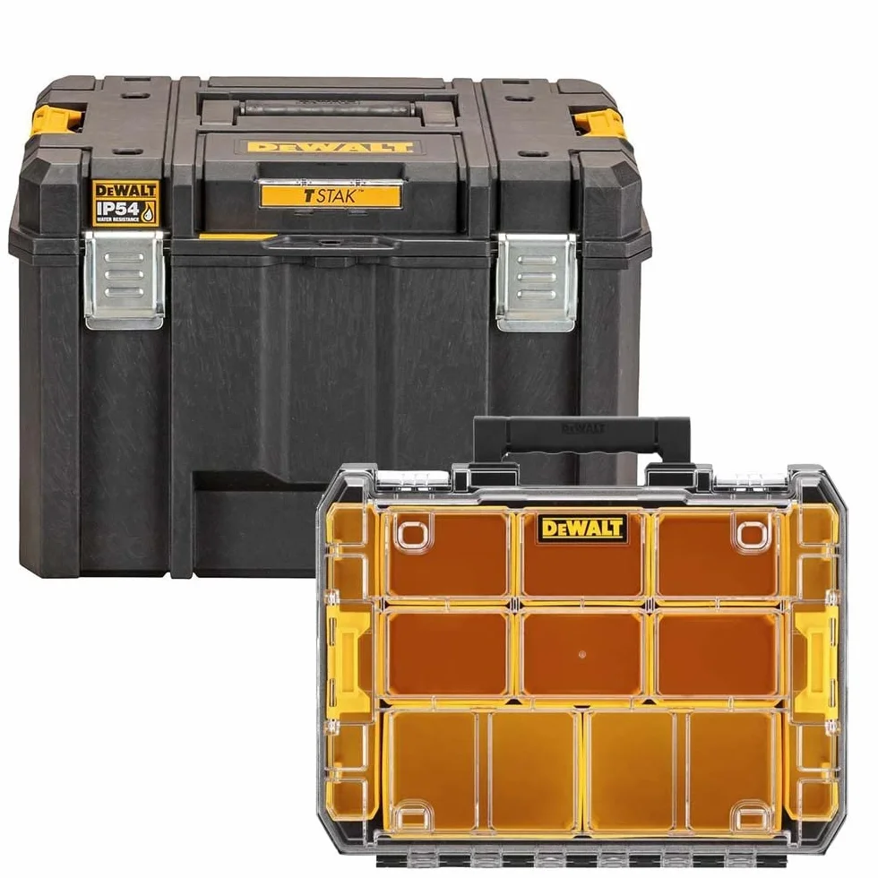 DeWALT IP54 TSTAK Głęboka Walizka i Zestaw Organizatora