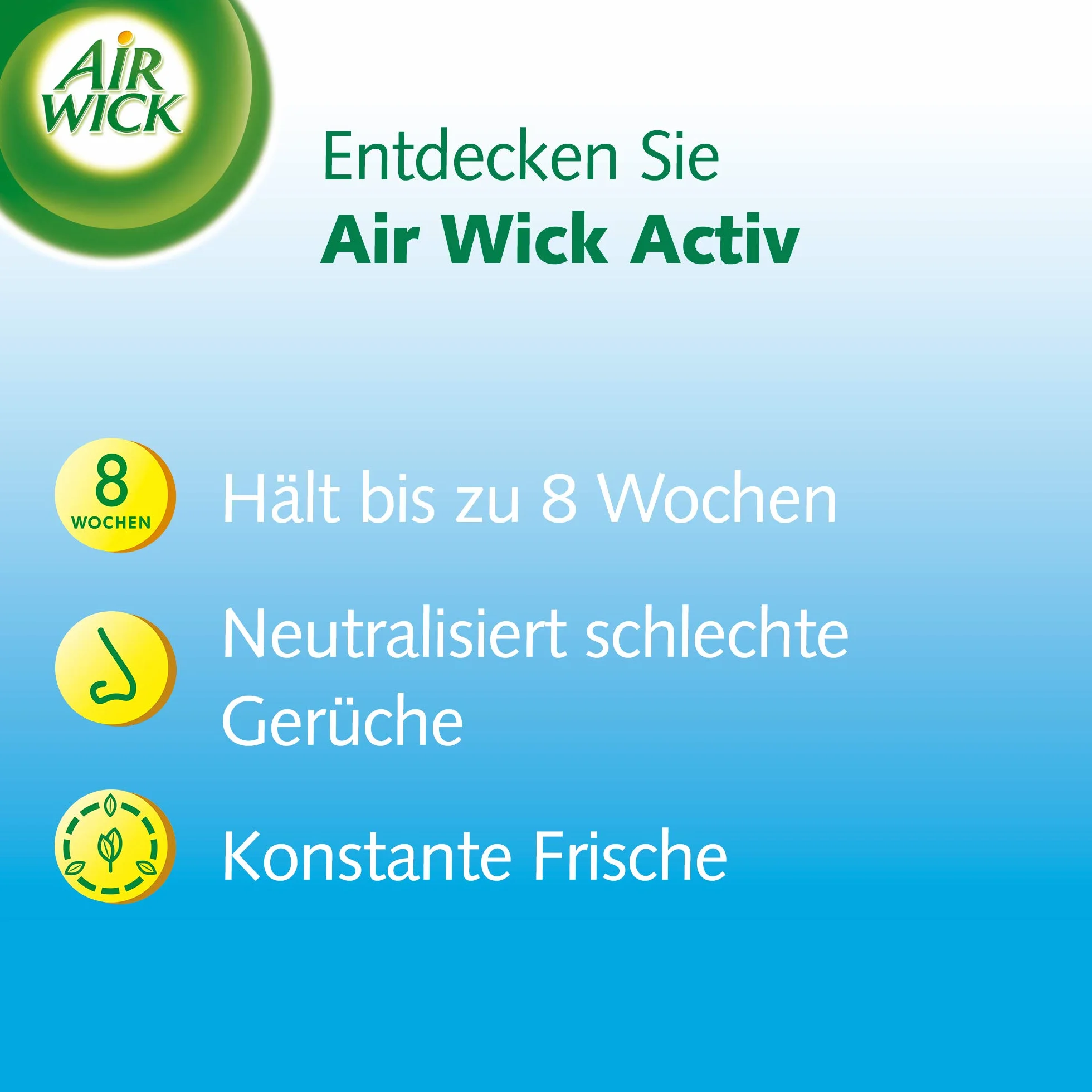 Air Wick Activ – ekspozytor zapachowy o świeżym zapachu przeciwko nieprzyjemnym zapachom – zapach: lodowcowa świeżość – 1 x 375 ml
