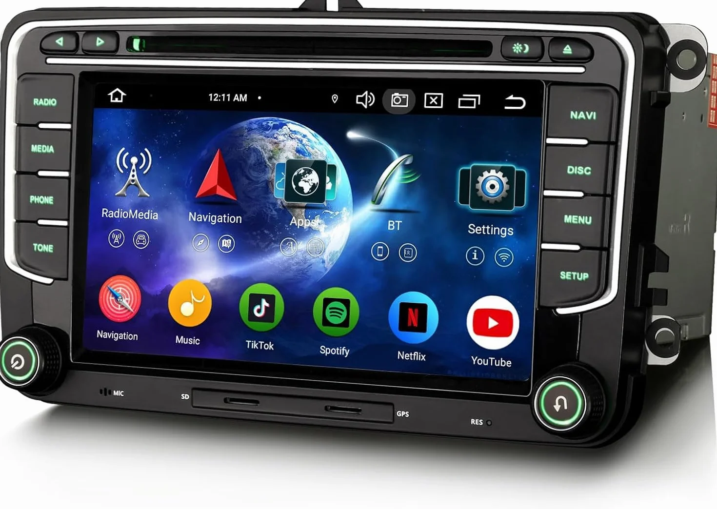 Android 16 radio samochodowe GPS nawigacja 8-rdzeniowy 4 GB + 64 GB 7 cali ekran dotykowy CarPlay Android Auto DAB+ WiFi 4G do VW Passat B6 Golf V VI Touran Skoda Seat Tiguan Jetta T5 Sharan Polo