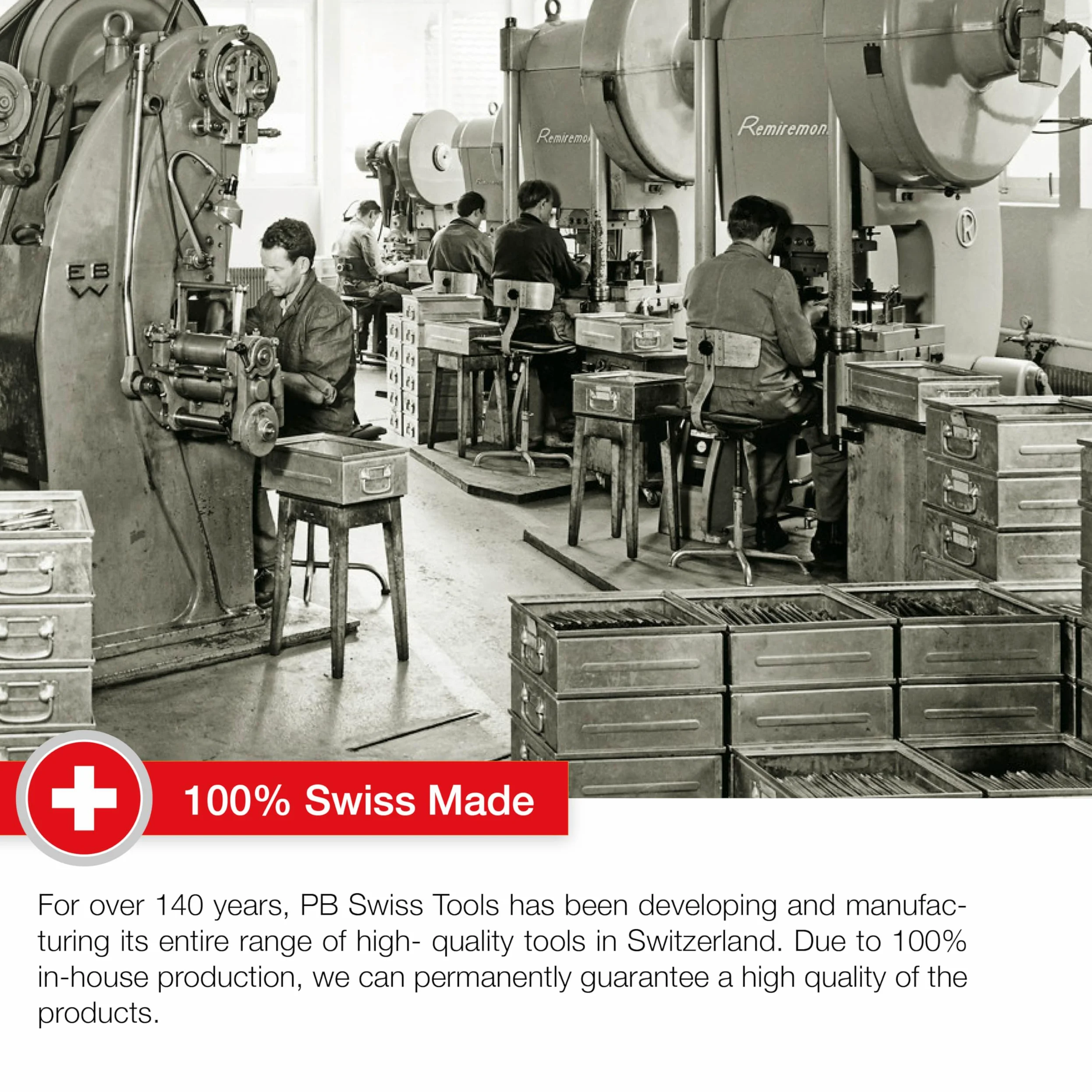 PB Swiss Tools - 4 klasyczne śrubokręty do śrub krzyżakowych, model #1562.CBB, zestaw w kartonowym pudełku, śrubokręty