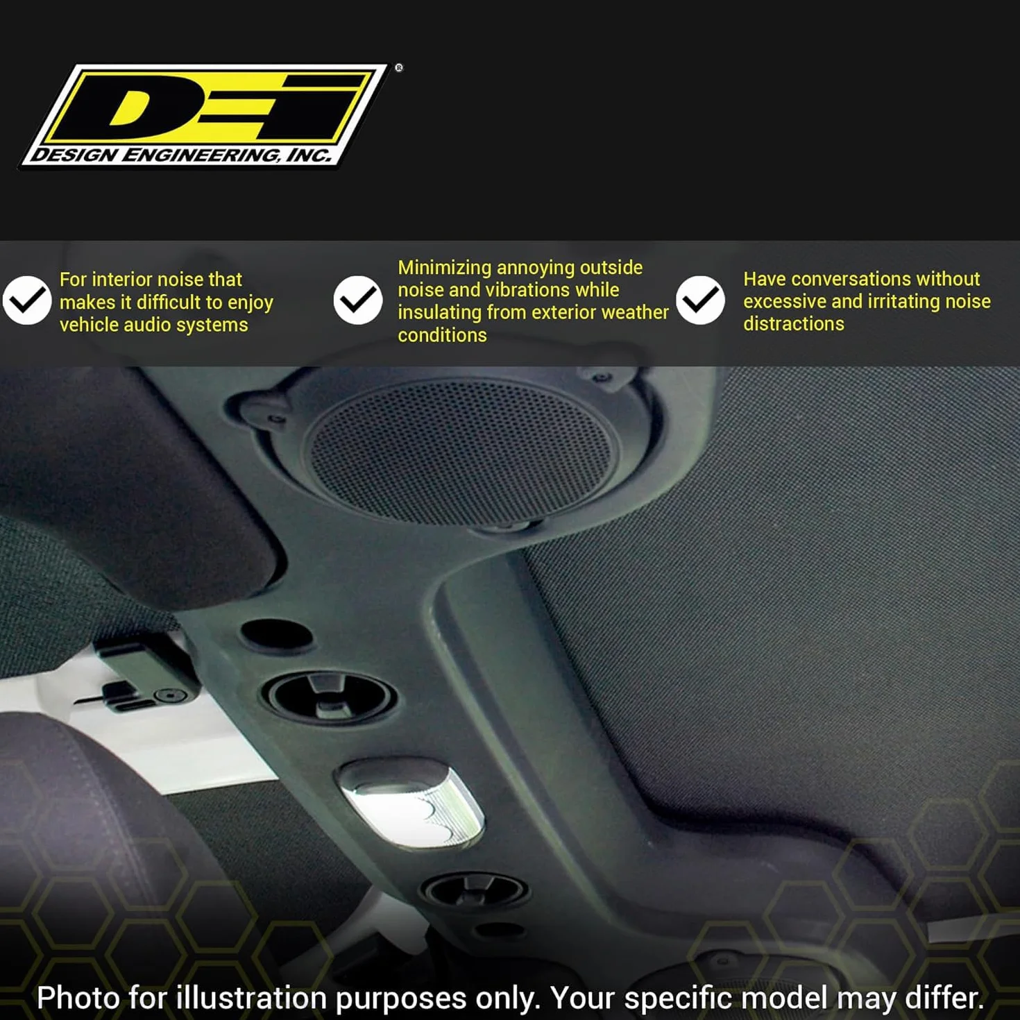 Design Engineering Boom Mat Black Sound Deadening Kit for 4-Door Jeep Wrangler JL (2018-up)