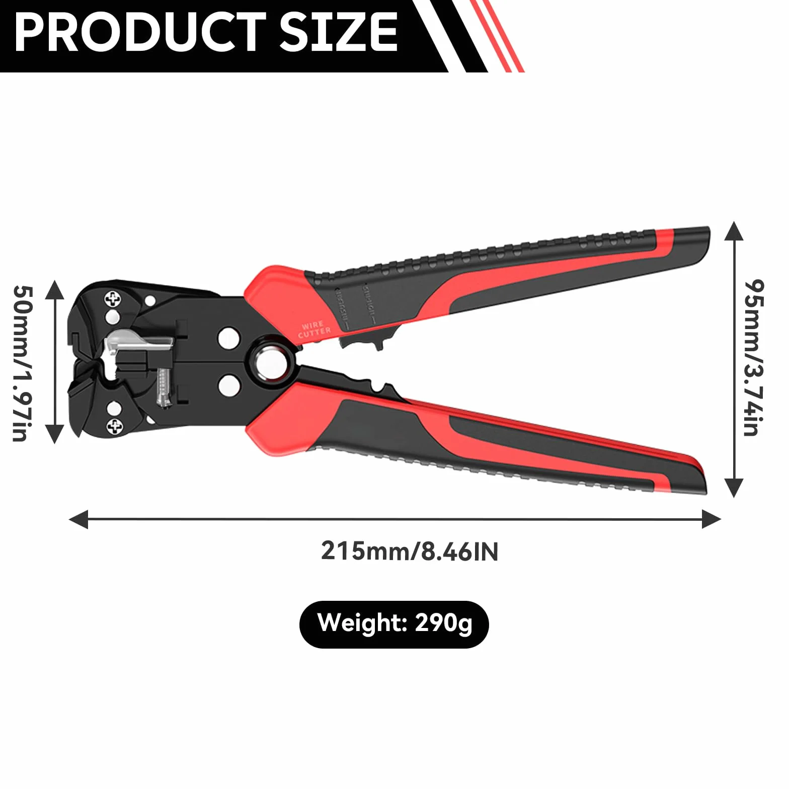 Automatyczne szczypce do ściągania izolacji, 3 w 1, narzędzie do ściągania izolacji: 0,2 – 6 mm², szczypce do ściągania izolacji z antypoślizgowym, regulowany ogranicznik długości, do